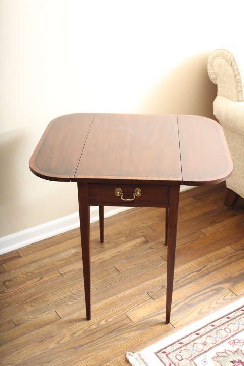 Pair of Mahogany Henkel Harris Drop Leaf End Tables