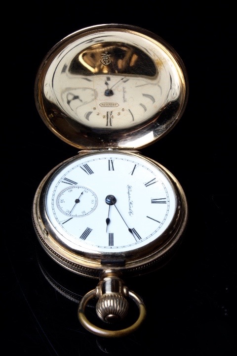 Antique Hampden Watch Co. Gold Plated Pocket Watch