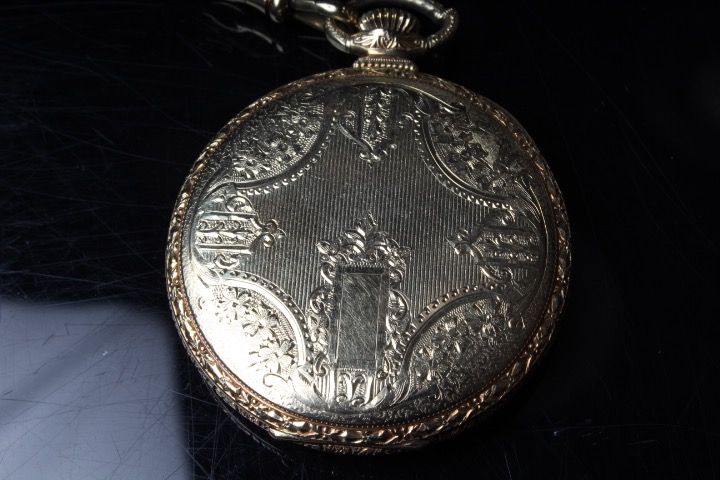 Antique Illinois Pocket Watch with 12K Gold Filled Chain