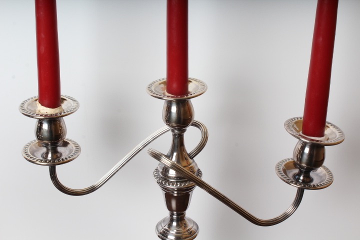 Pair of Vintage F.B. Rogers Silver Plated Candelabras
