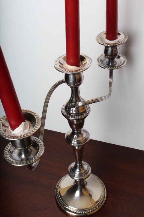 Pair of Vintage F.B. Rogers Silver Plated Candelabras