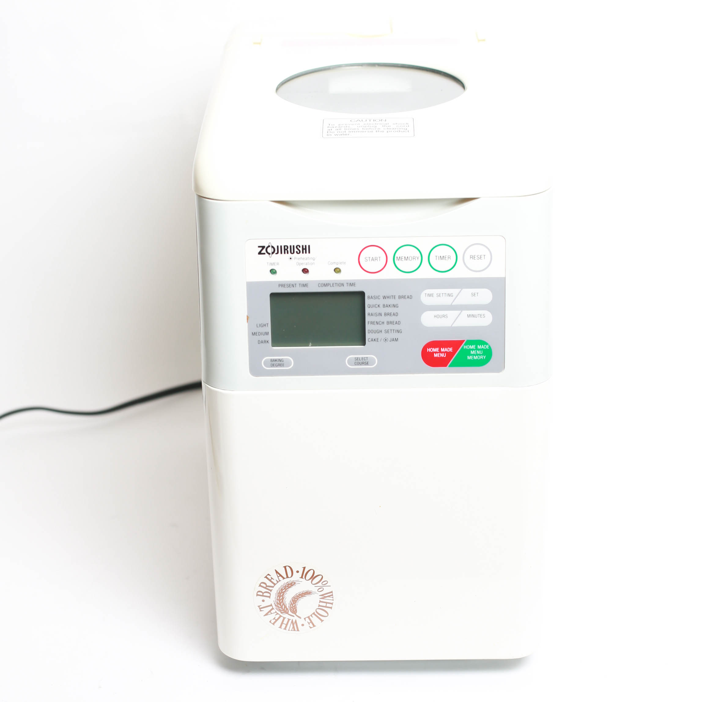 Zojirushi Bread Maker Model #BBCC-S15 with Cook Book