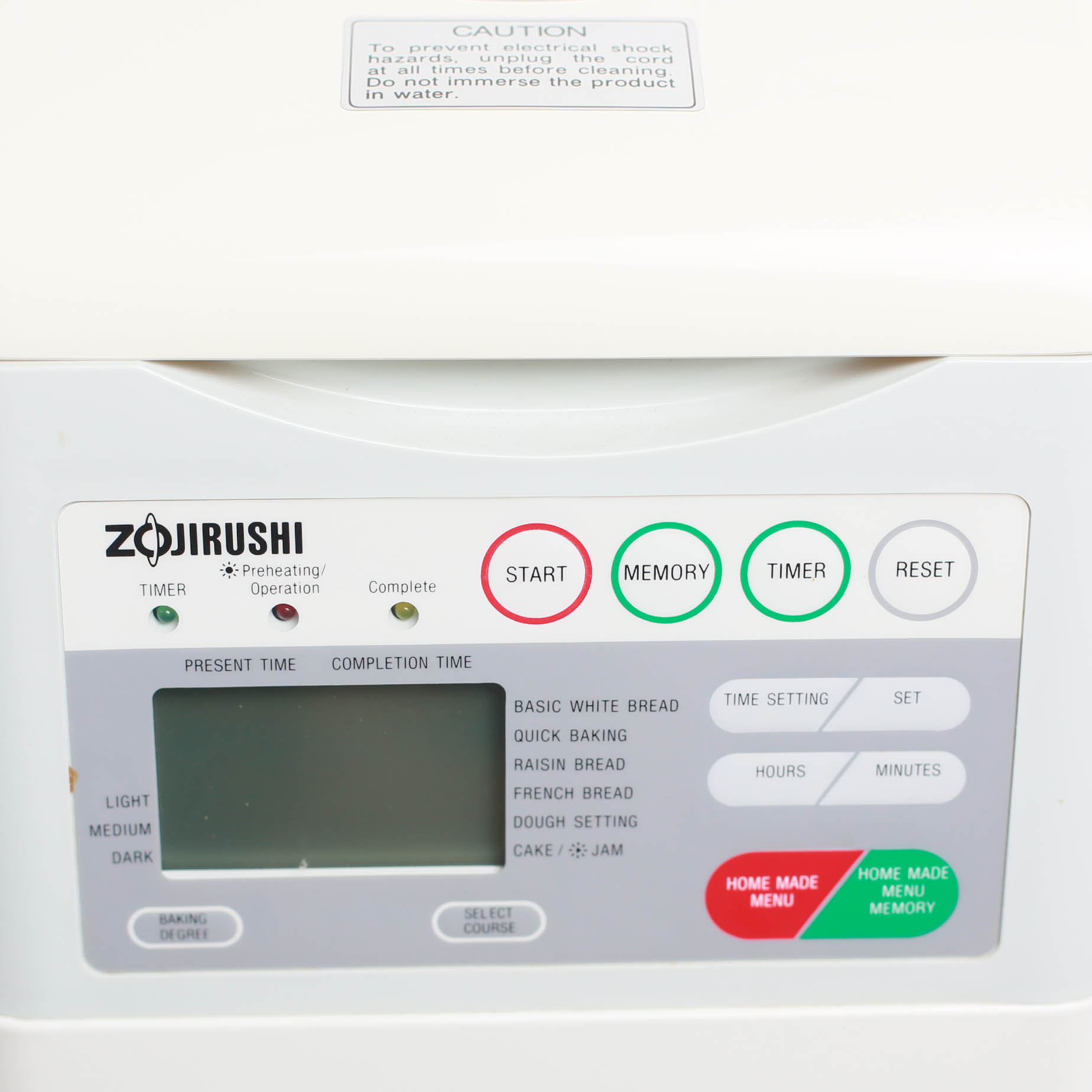 Zojirushi Bread Maker Model #BBCC-S15 with Cook Book