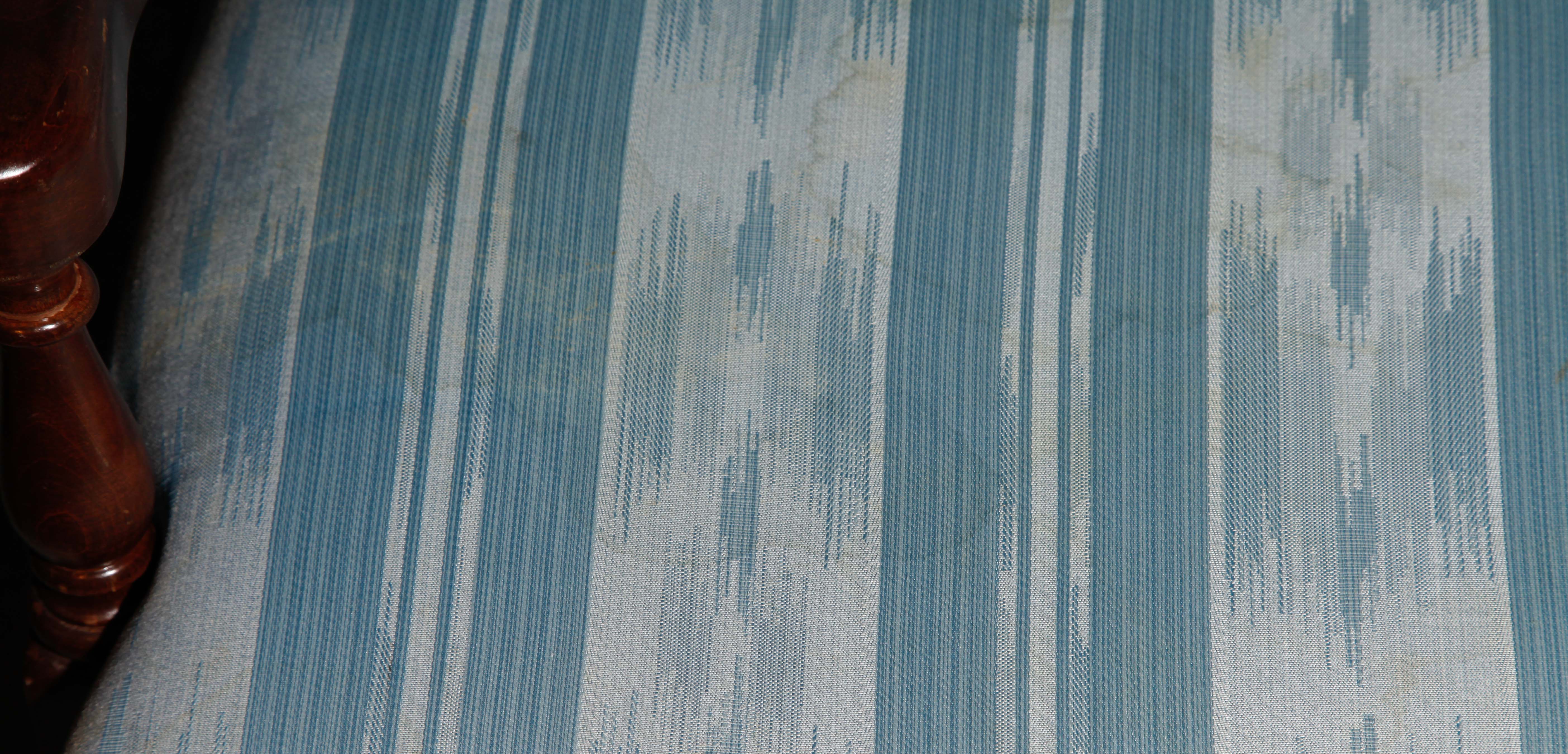 Blue Wing Back Chair by Morganton Chair