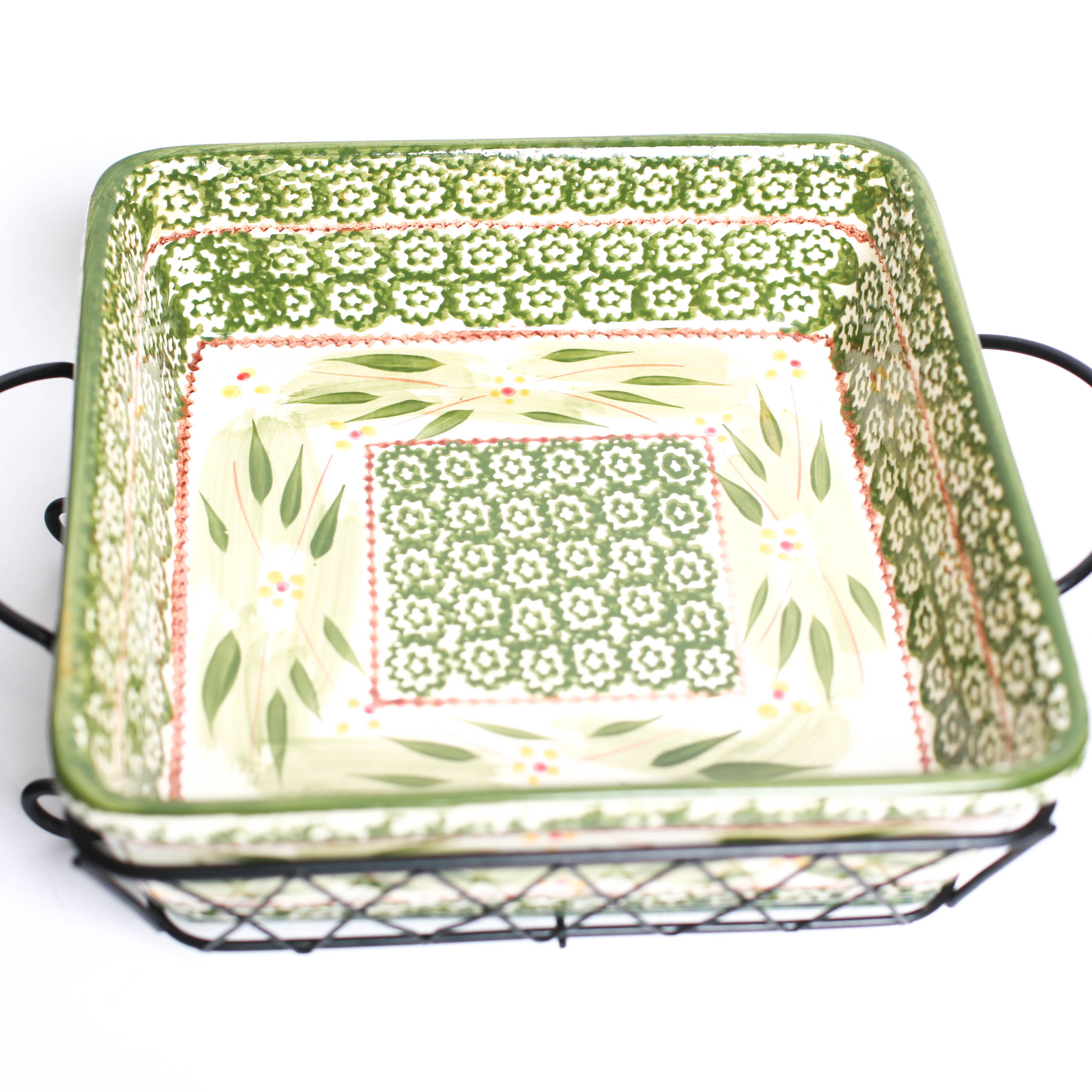 Trio of Temp-Tations Presentable Bakeware Dishes with Metal Racks