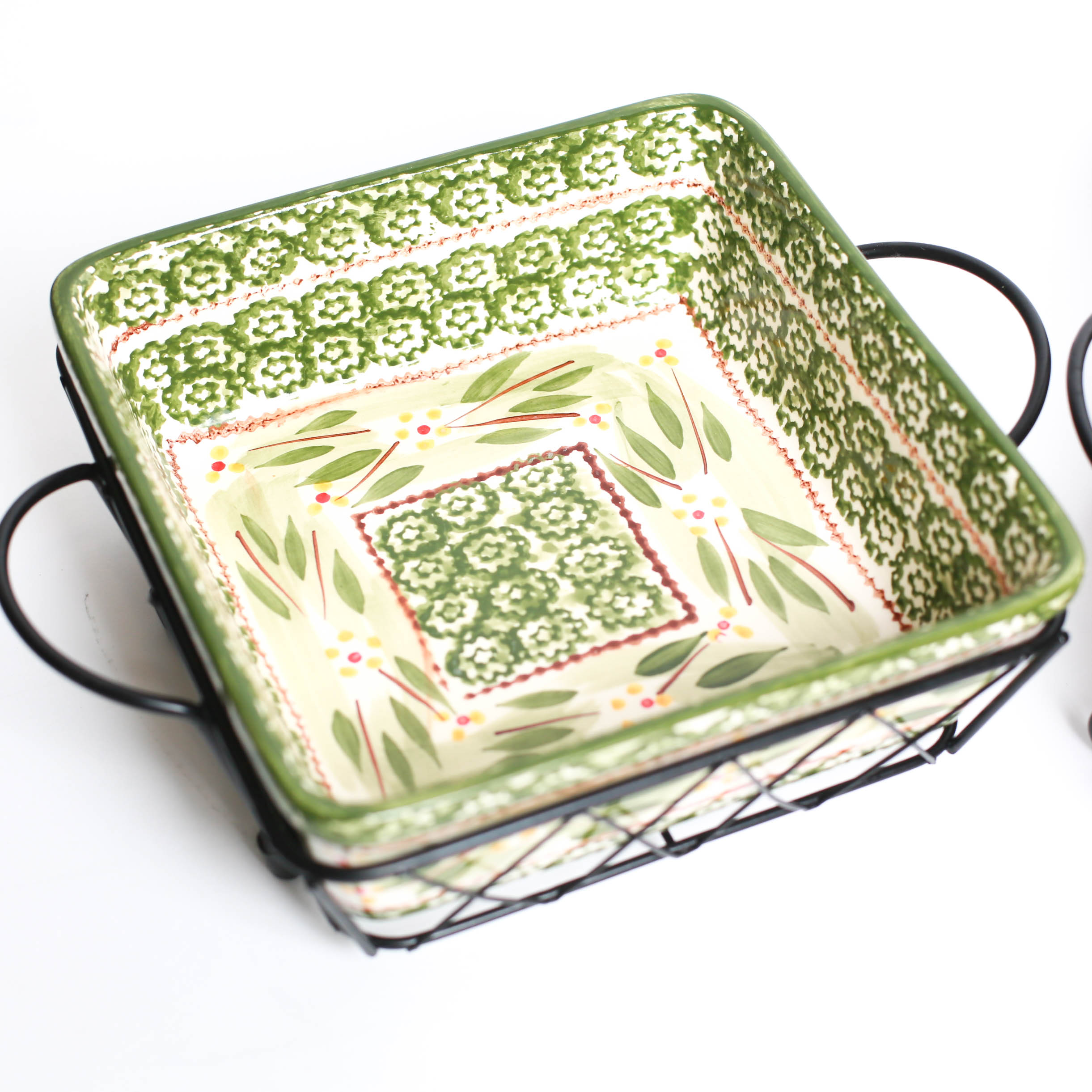 Trio of Temp-Tations Presentable Bakeware Dishes with Metal Racks