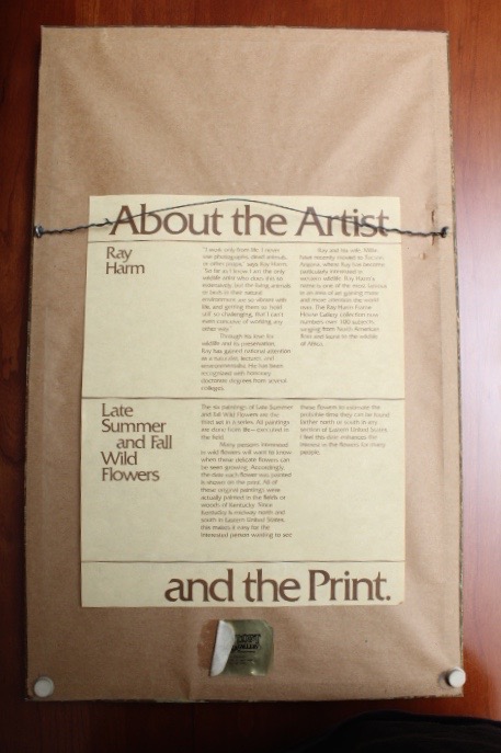 Collection of Six Ray Harm Wildflower Prints and Handcrafted Textile Art