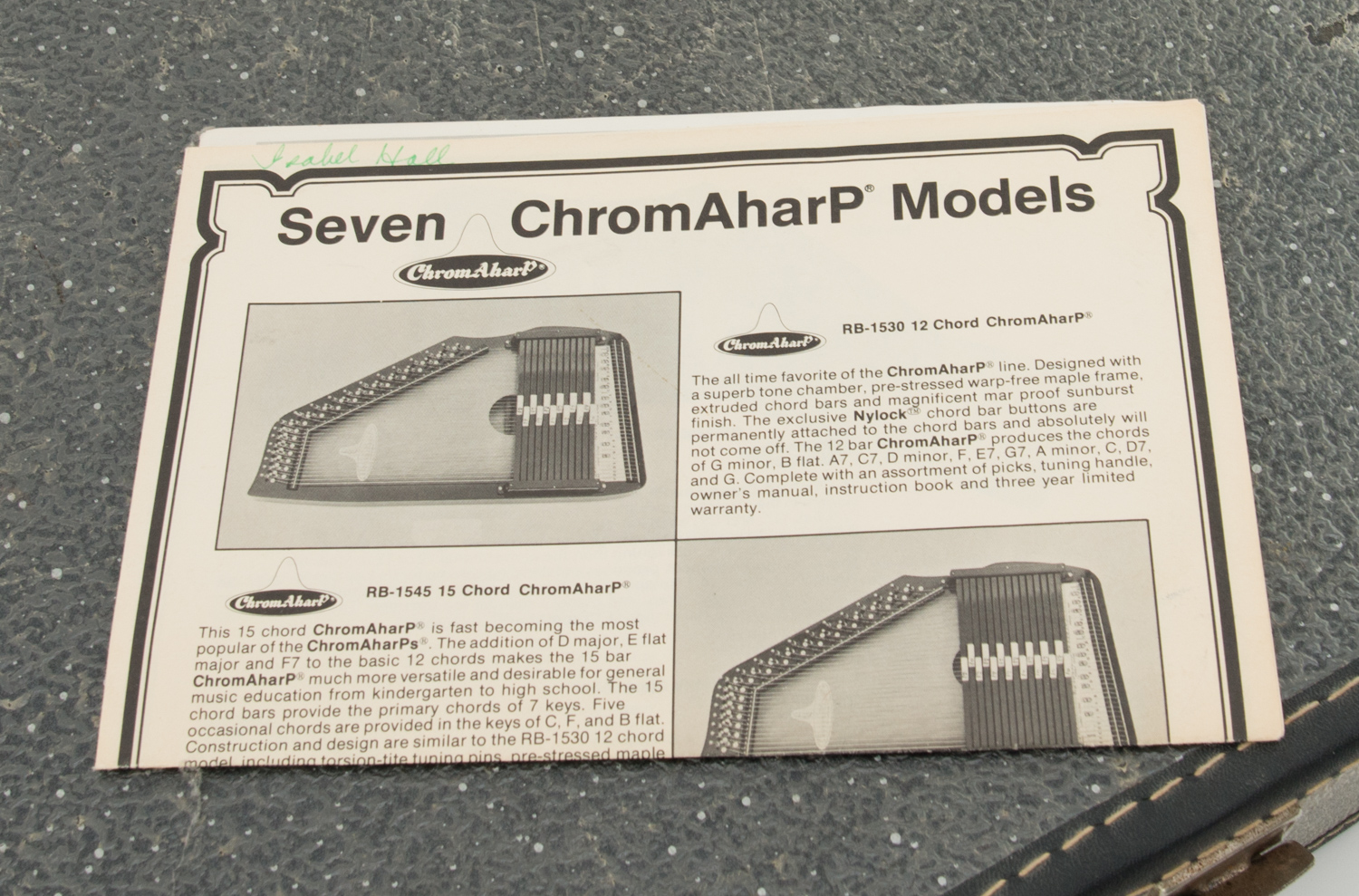Vintage RBI "Caroler" Autoharp With Case