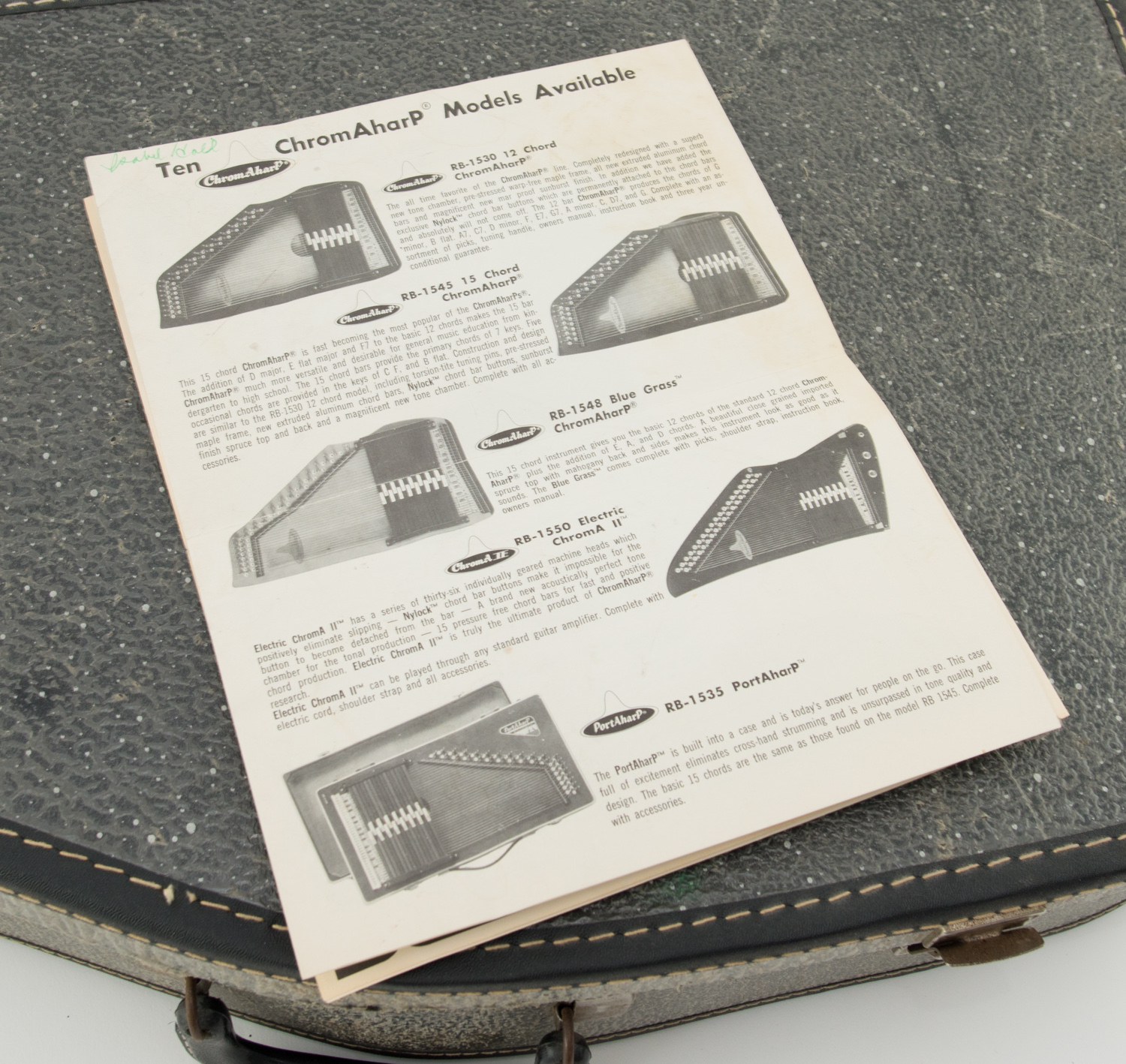 Vintage RBI "Caroler" Autoharp With Case