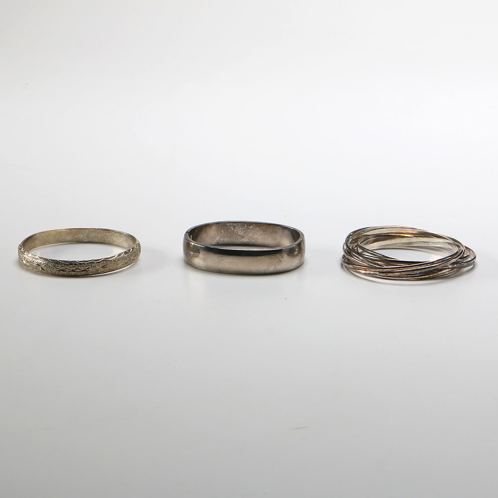 Tiffany & Co. Interlocking Bangles and Other Sterling Bangle Bracelets