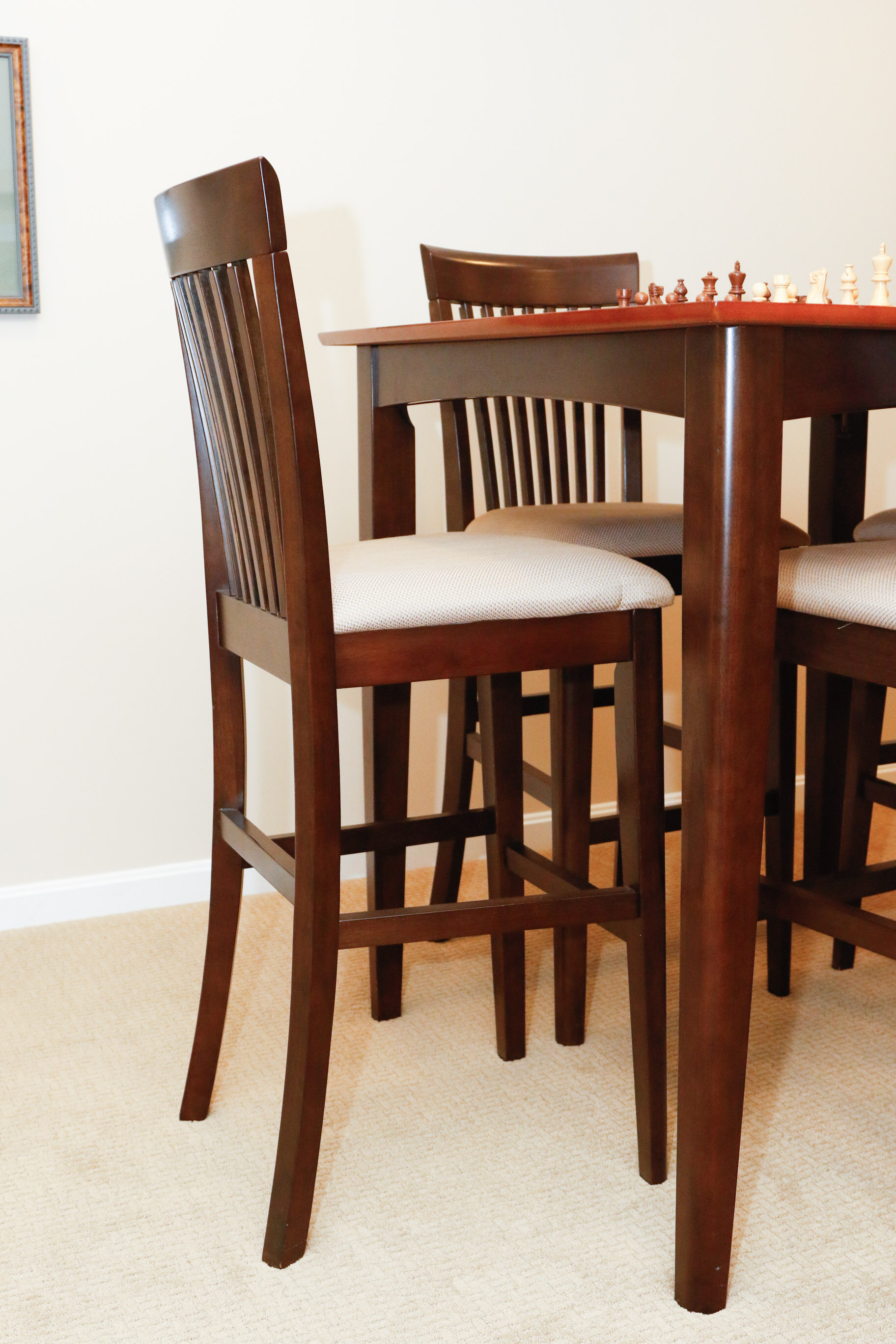 High-Top Game Table and Four Chairs