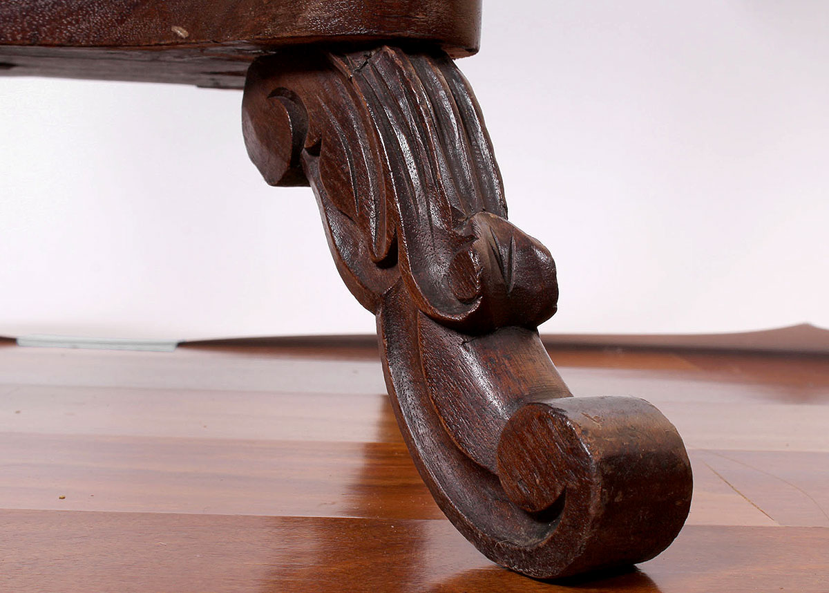 Victorian Turtle Top Table in the Rococo Revival Style