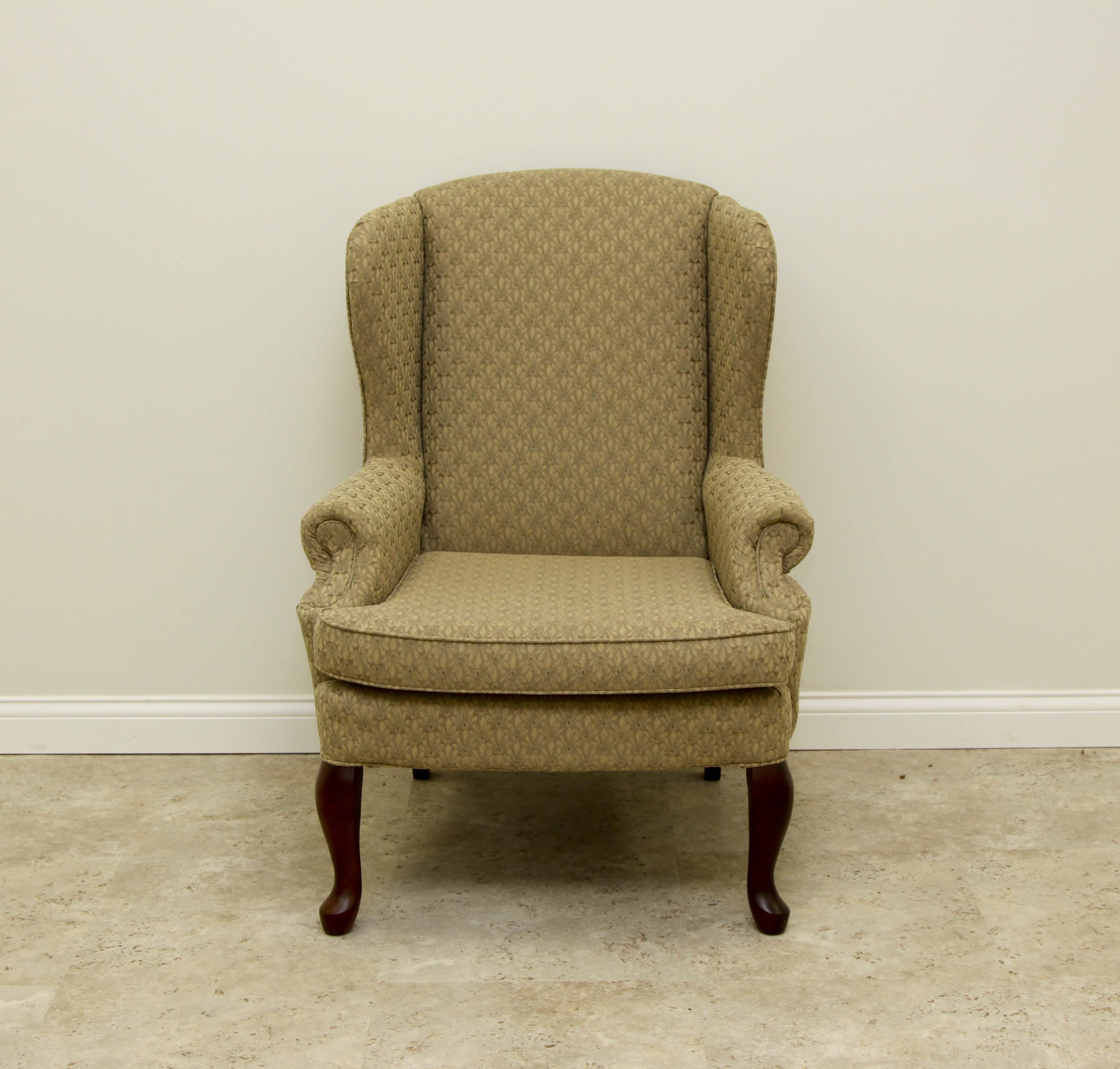 Havertys Queen Anne Style Wingback Chair