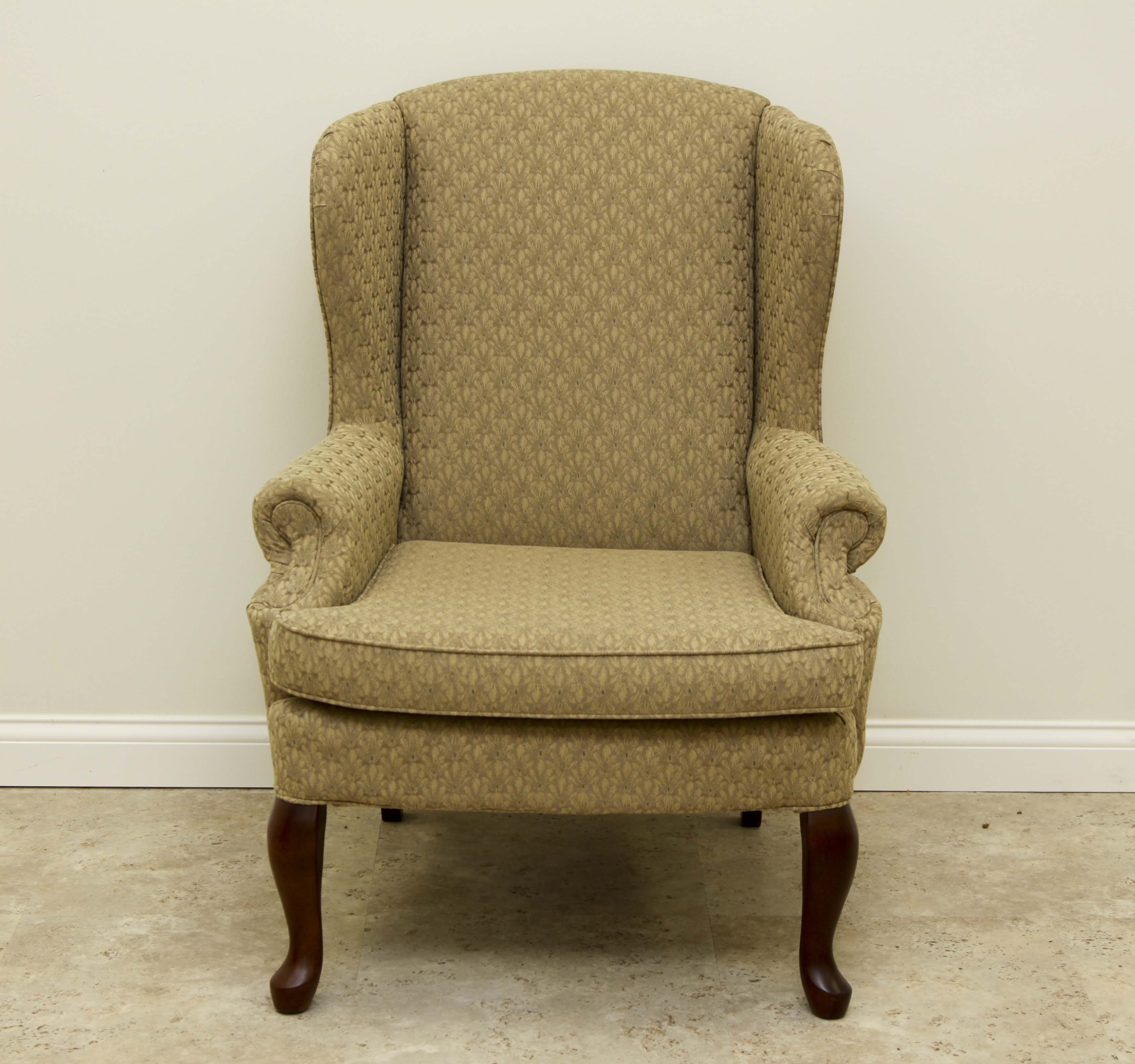 Havertys Queen Anne Style Wingback Chair