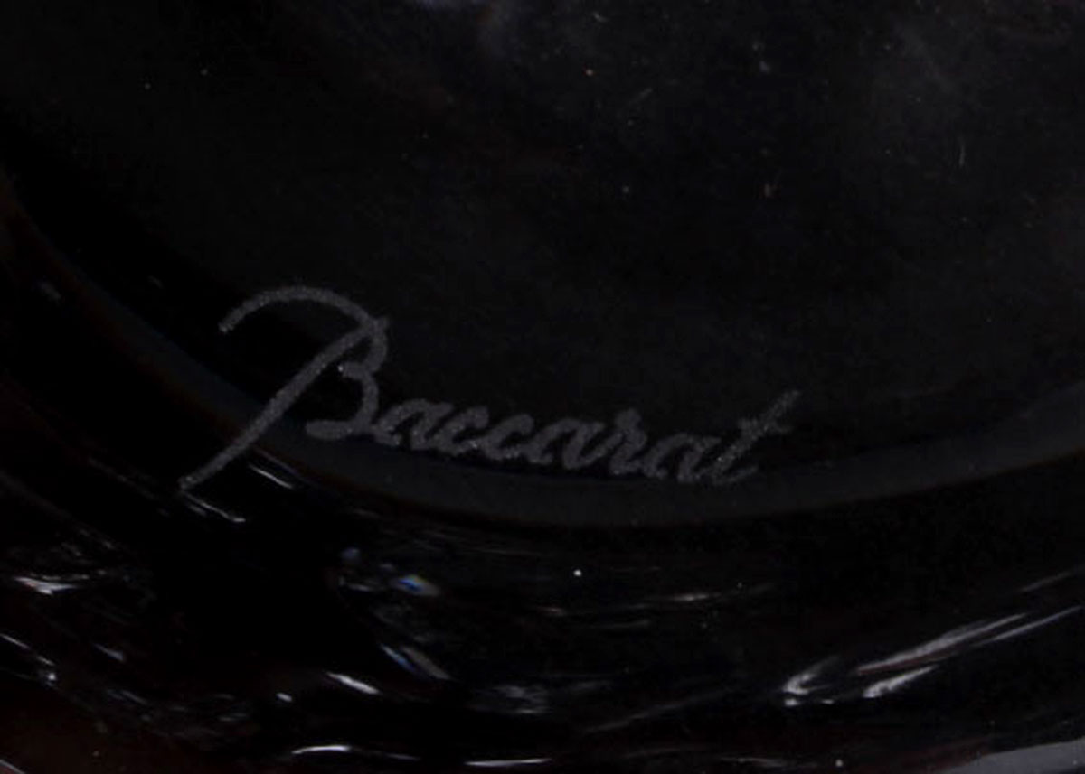 Pair of Baccarat Crystal Cat Figurines