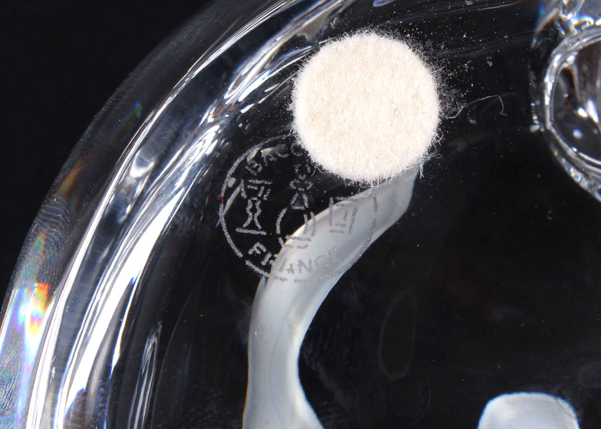 Pair of Baccarat Crystal Cat Figurines