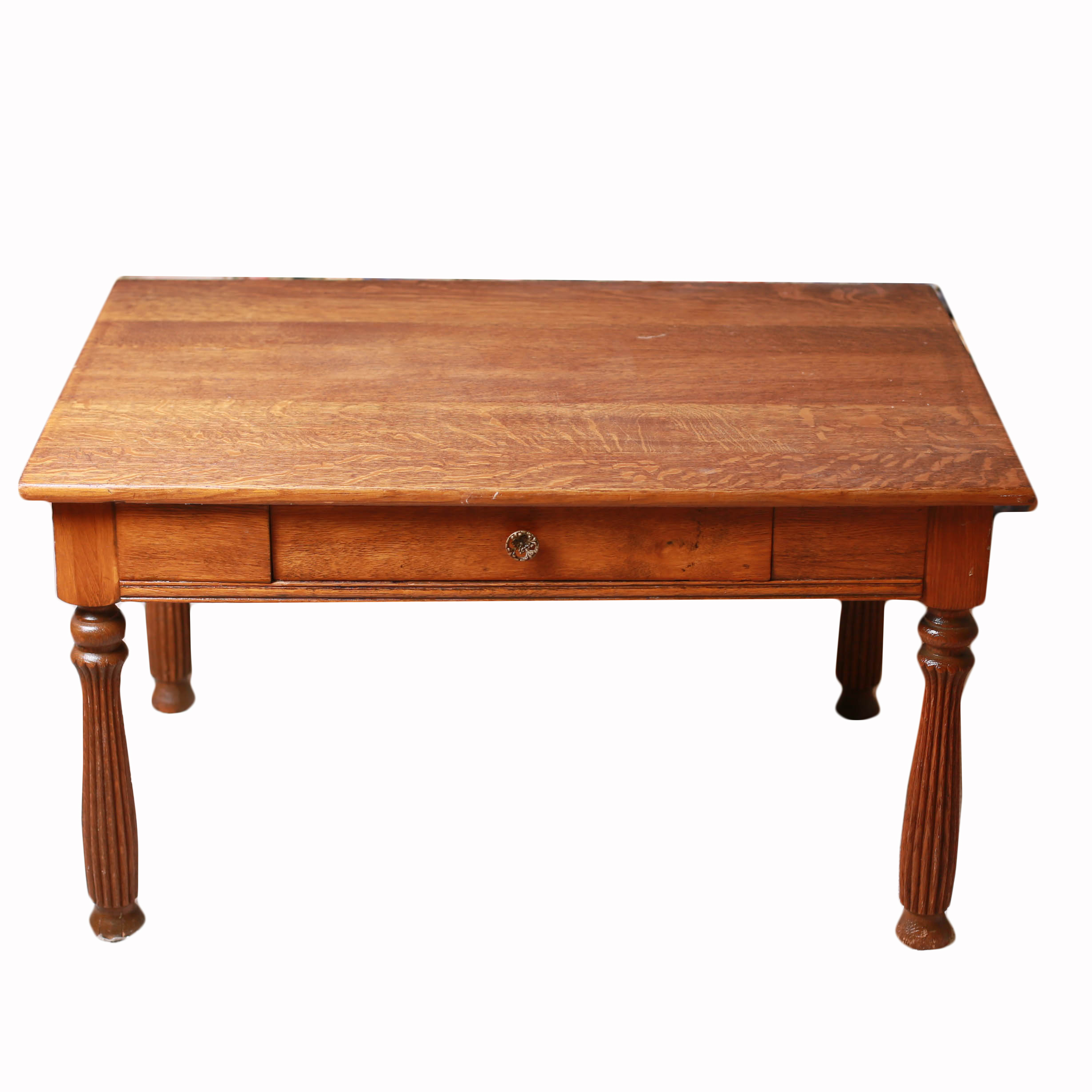 Vintage Coffee Table with Fluted Legs