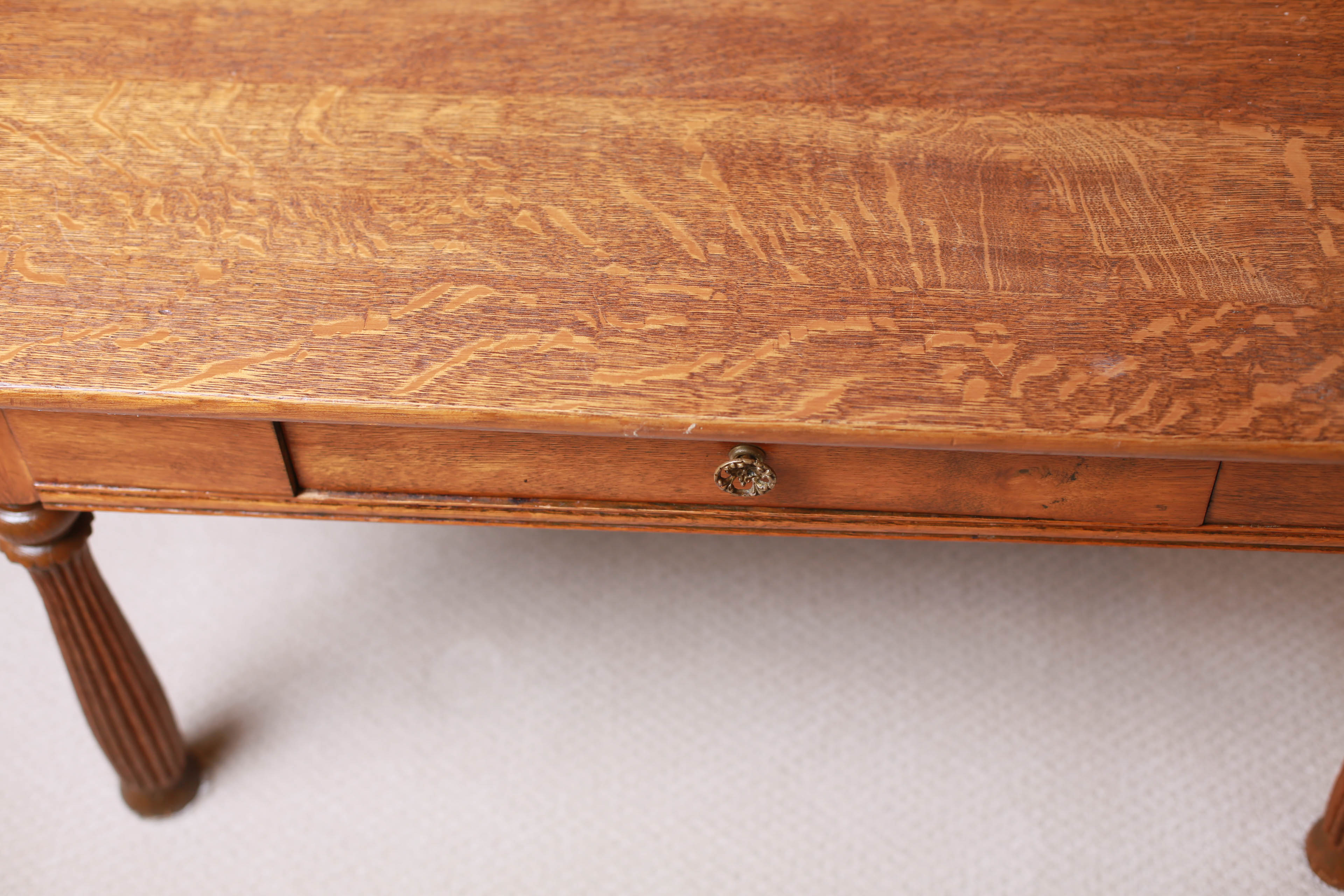 Vintage Coffee Table with Fluted Legs