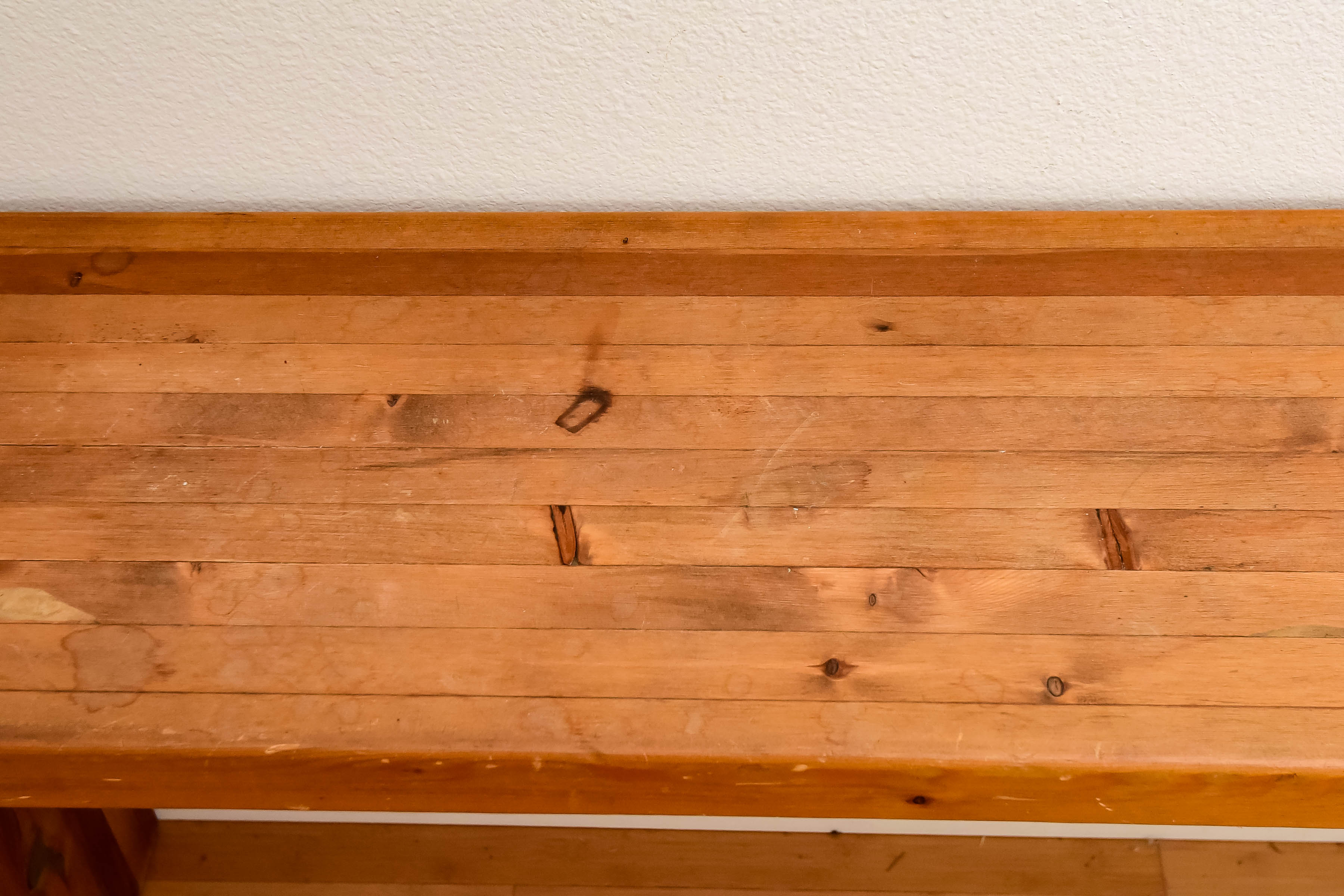 Oak Finish Hall Bench