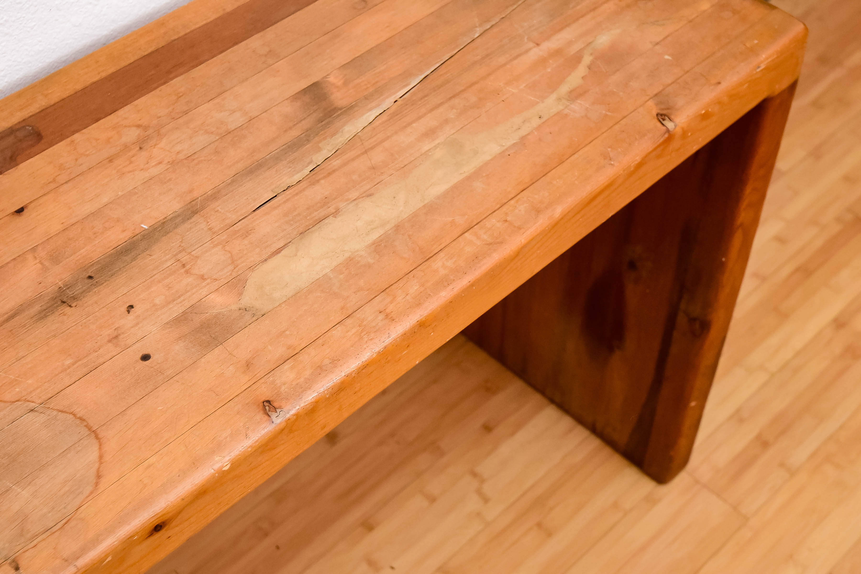Oak Finish Hall Bench