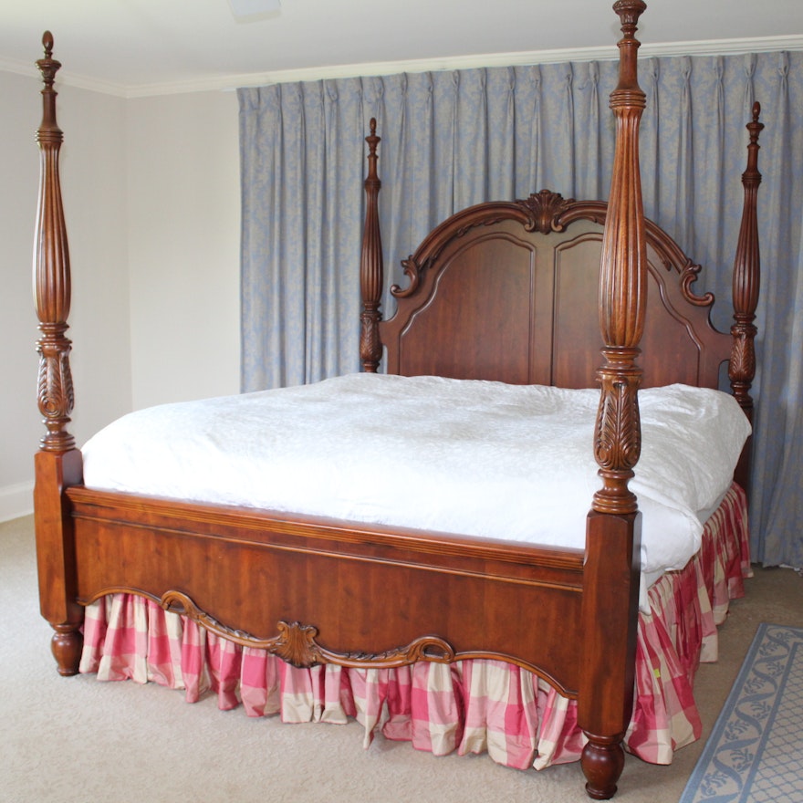 King Sized Cherry Four Poster Bed