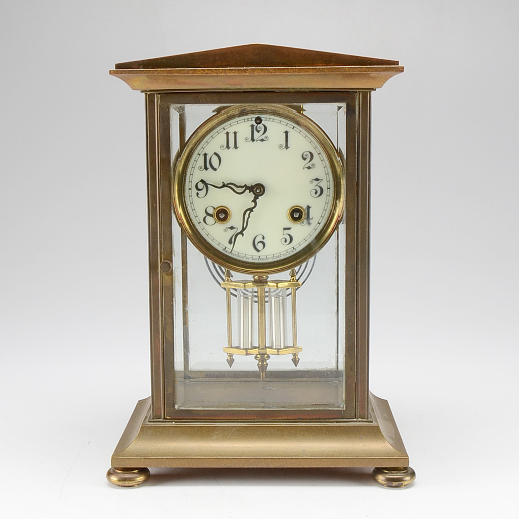 Vintage Waterbury Brass Shelf Clock