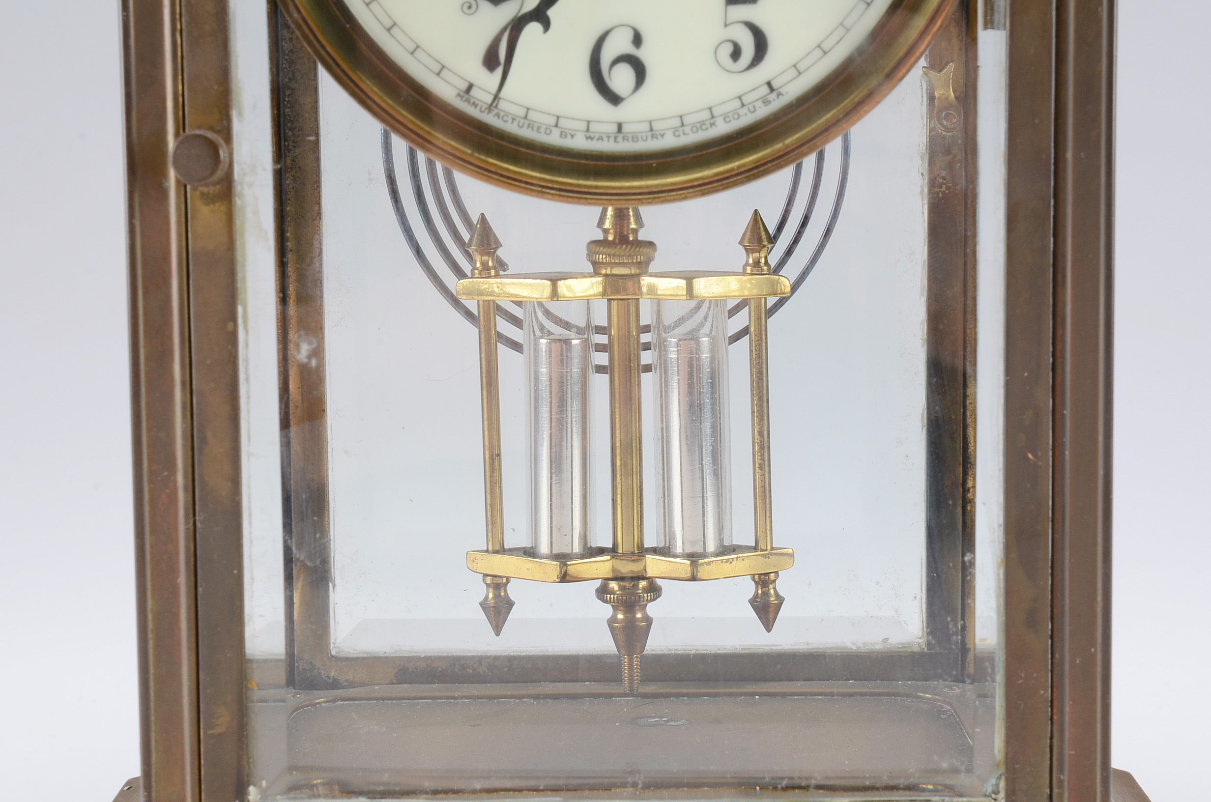 Vintage Waterbury Brass Shelf Clock