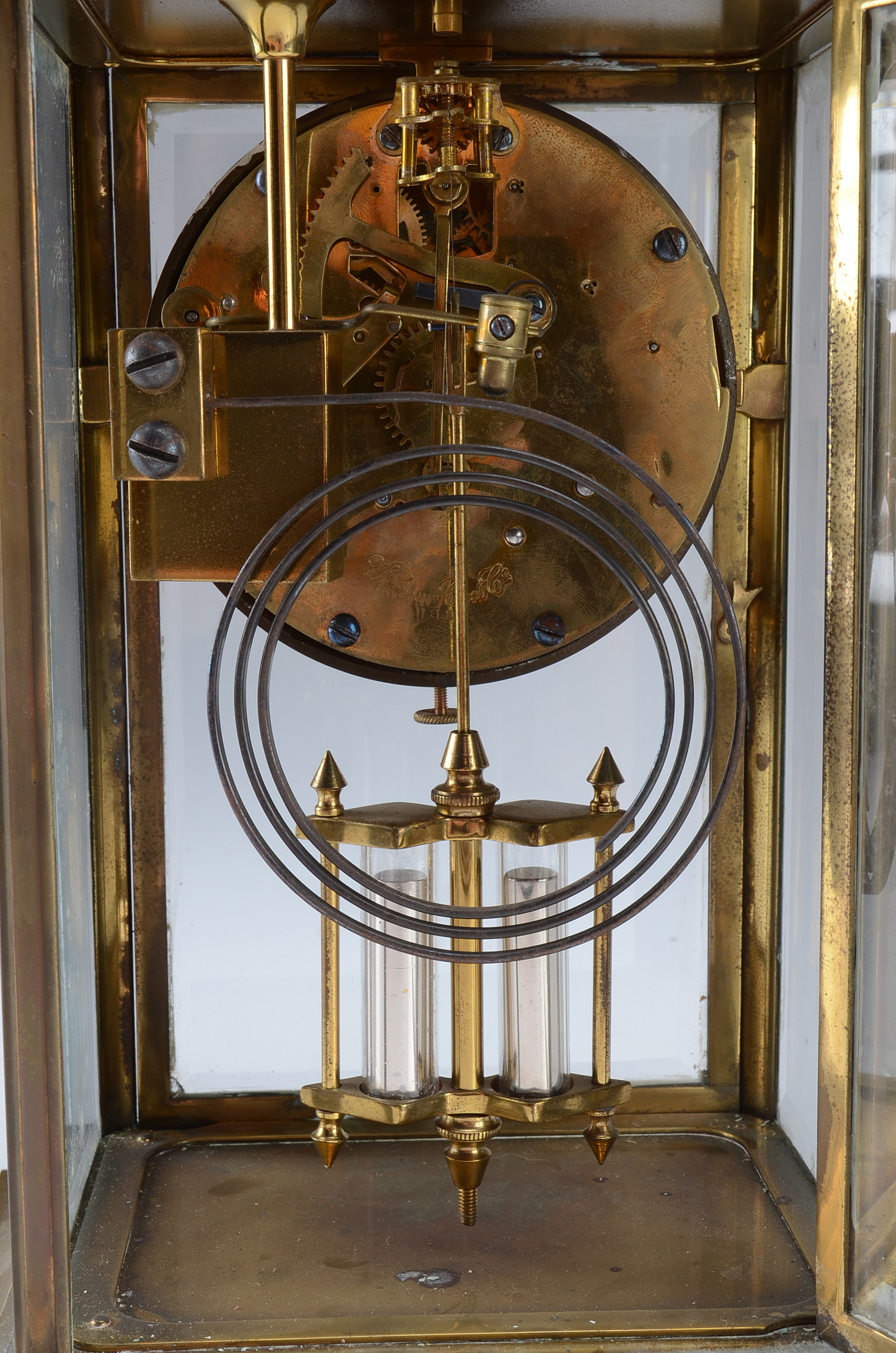 Vintage Waterbury Brass Shelf Clock