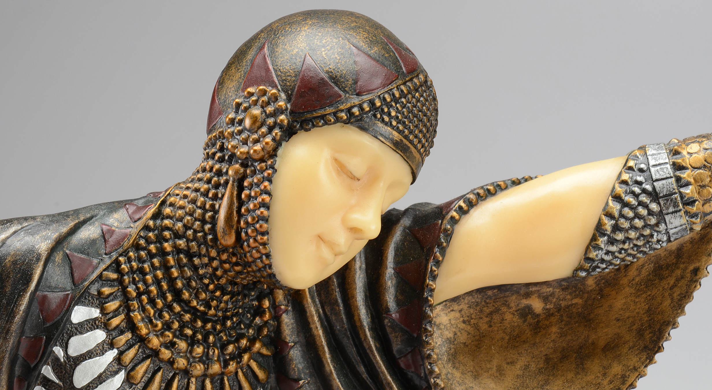 Resin Reproduction Sculpture After Dimitri Chiparus' "The Obeisance"
