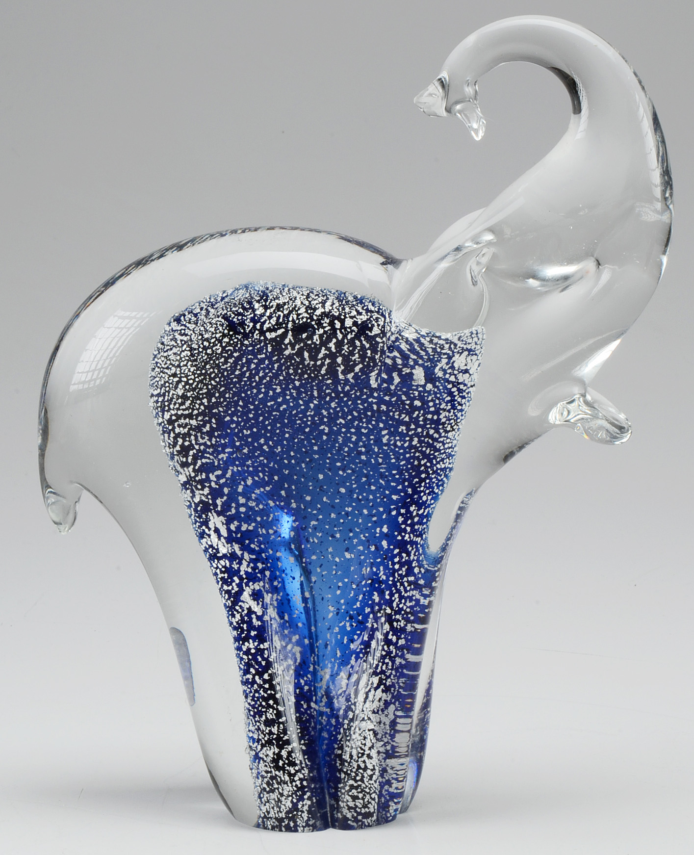 Art Glass Apple and Elephant Paperweights