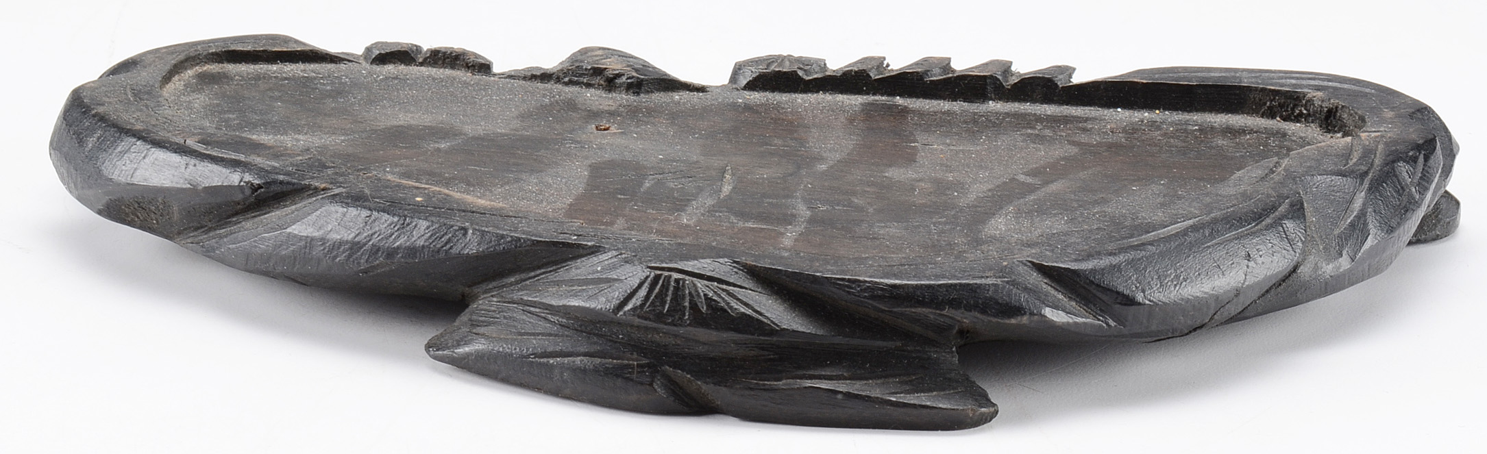 Chinese Carved Soapstone of Mountain Village on Stand