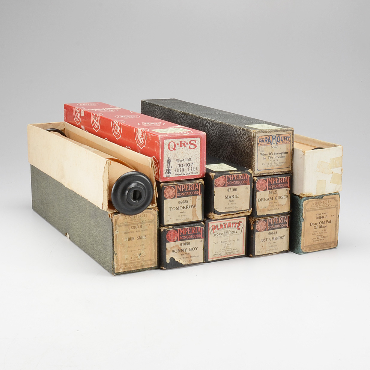 Collection of Ampico Piano Player Song Rolls