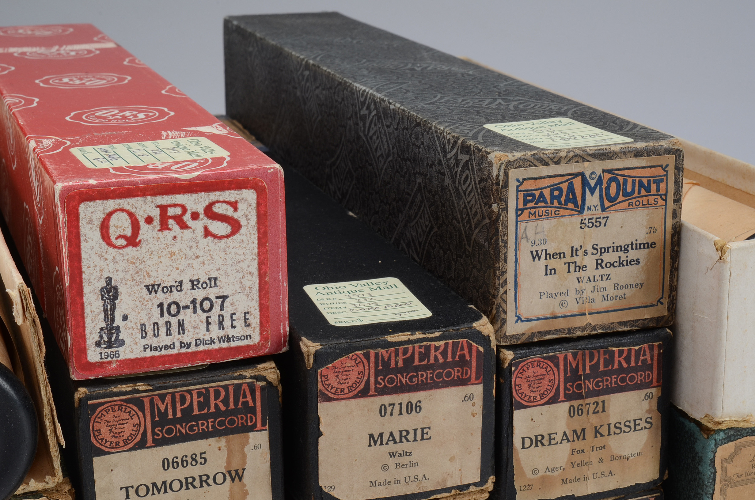 Collection of Ampico Piano Player Song Rolls