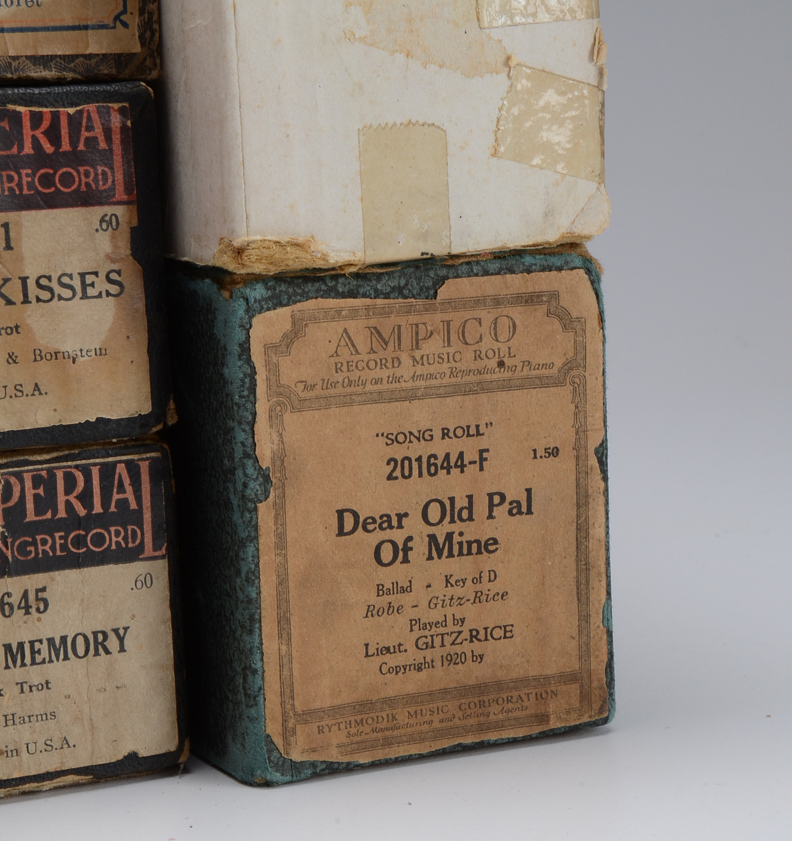 Collection of Ampico Piano Player Song Rolls