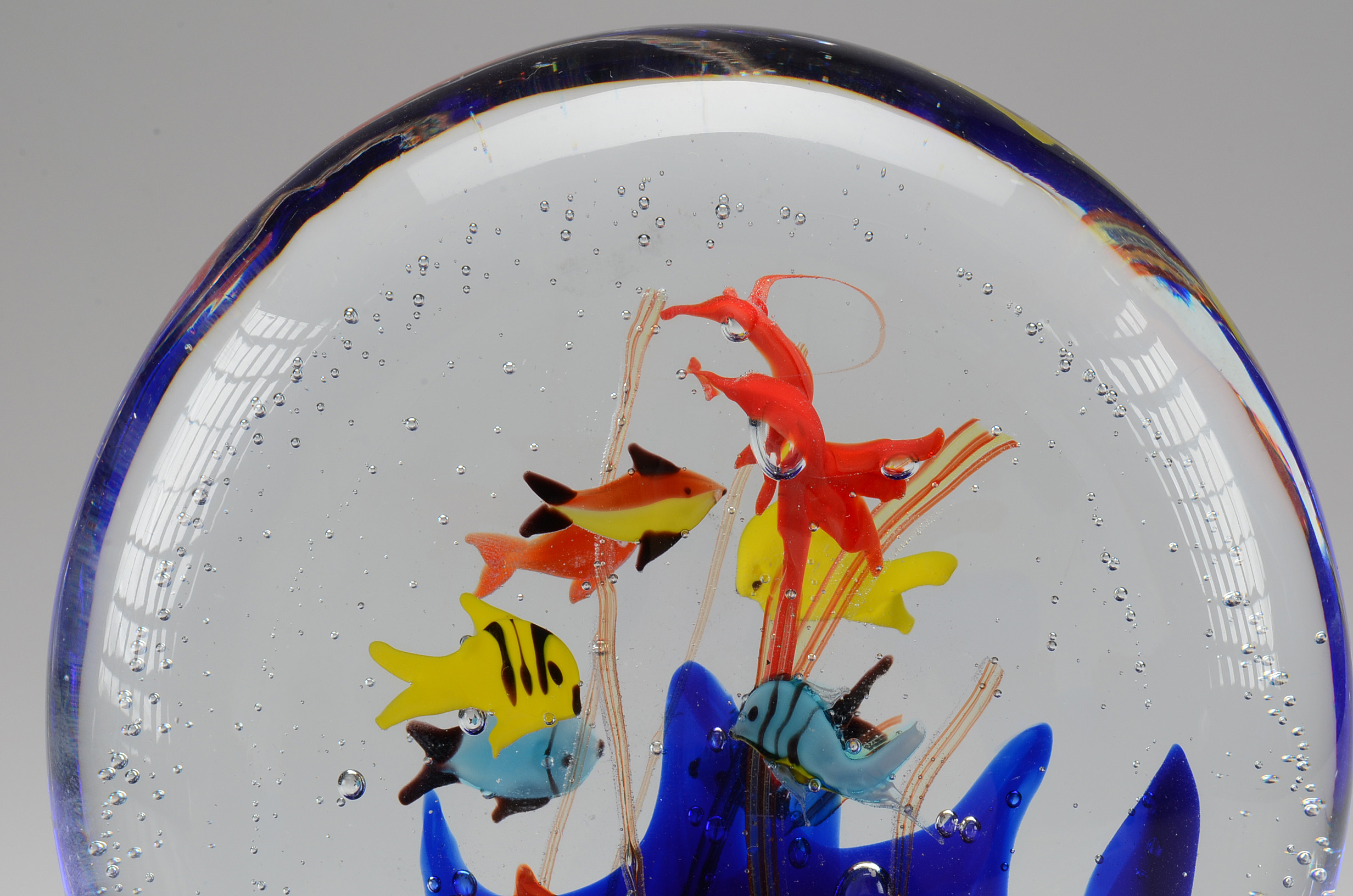 Large Blown Glass Aquarium Paperweight