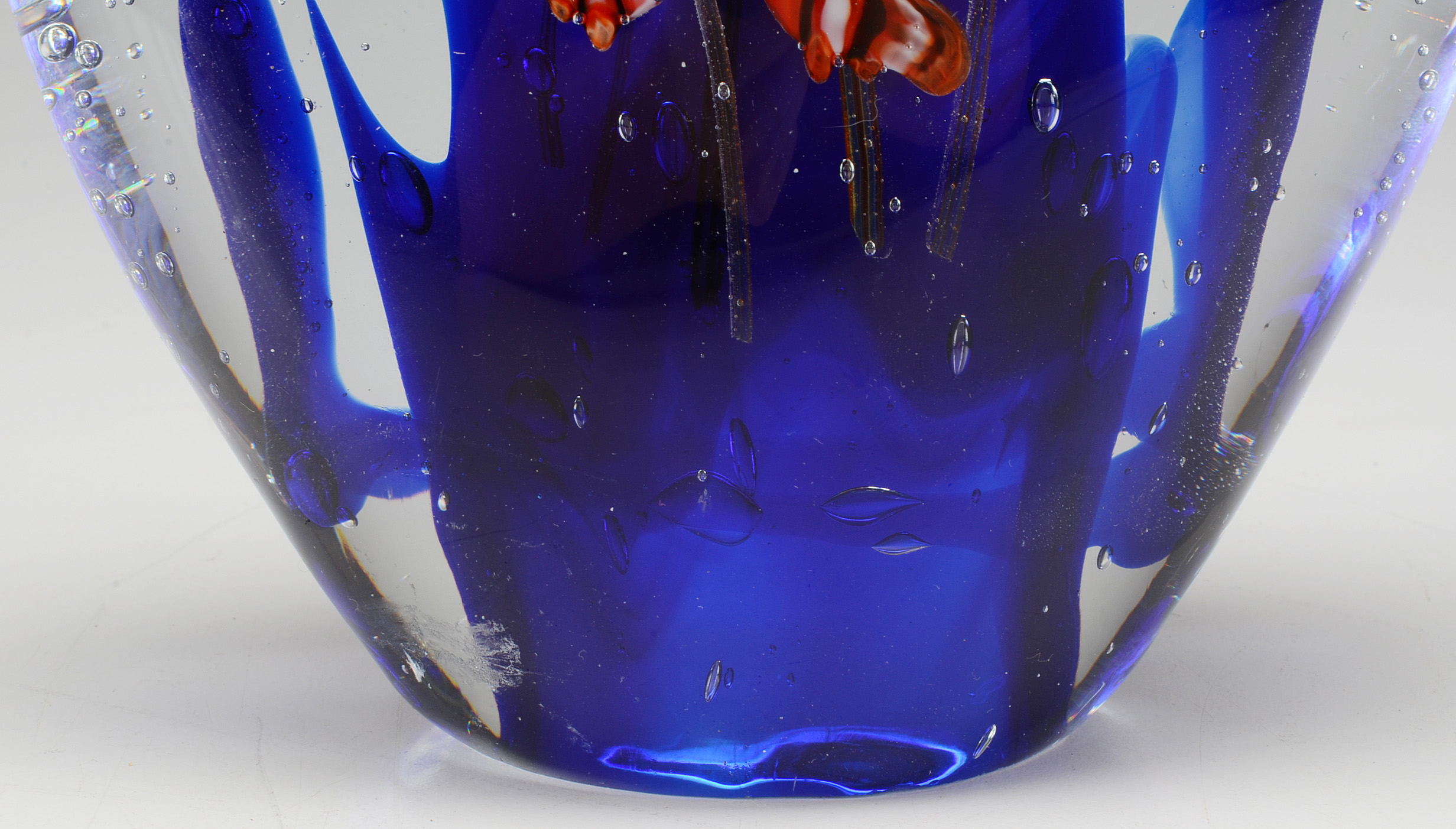 Large Blown Glass Aquarium Paperweight