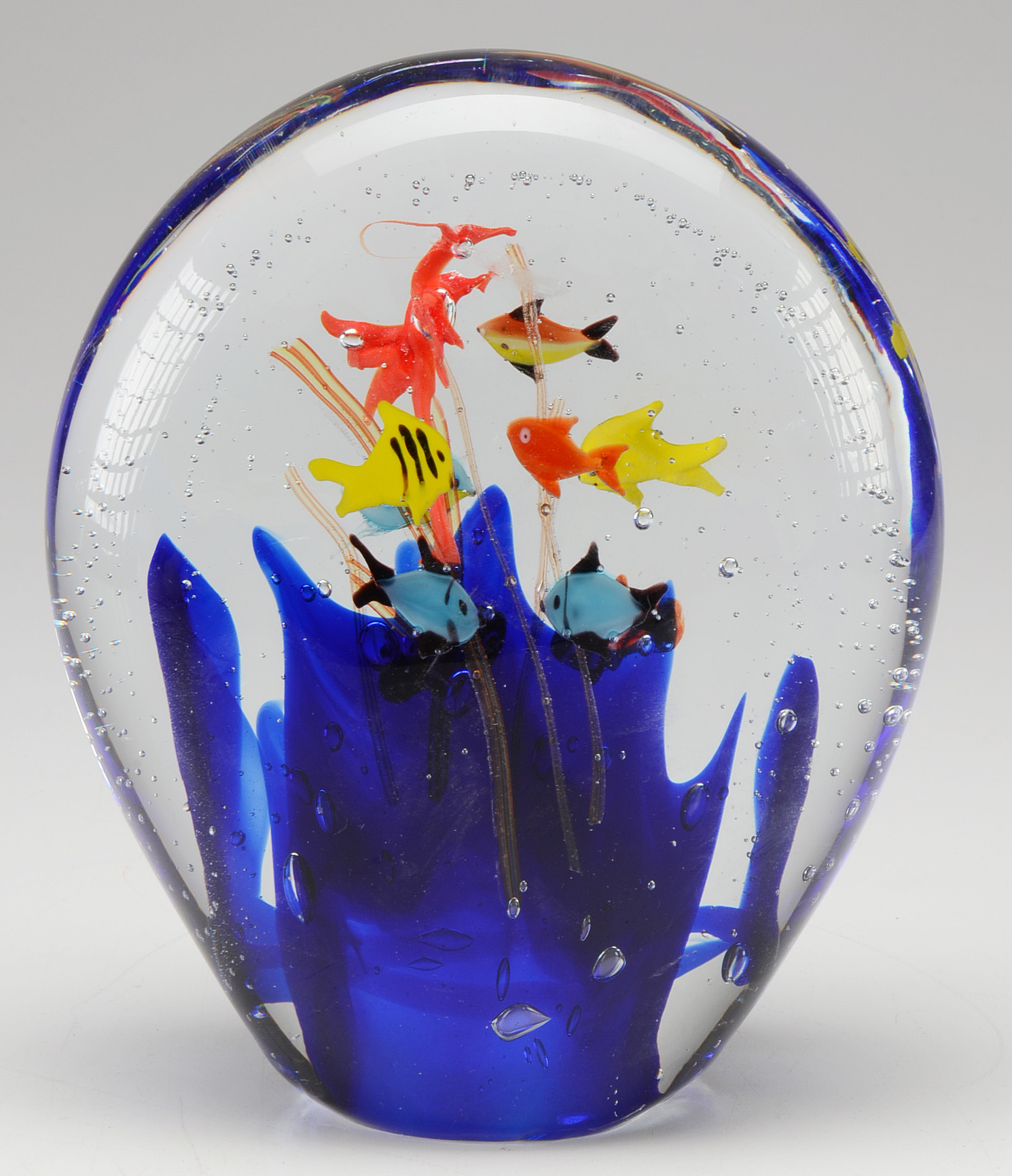 Large Blown Glass Aquarium Paperweight