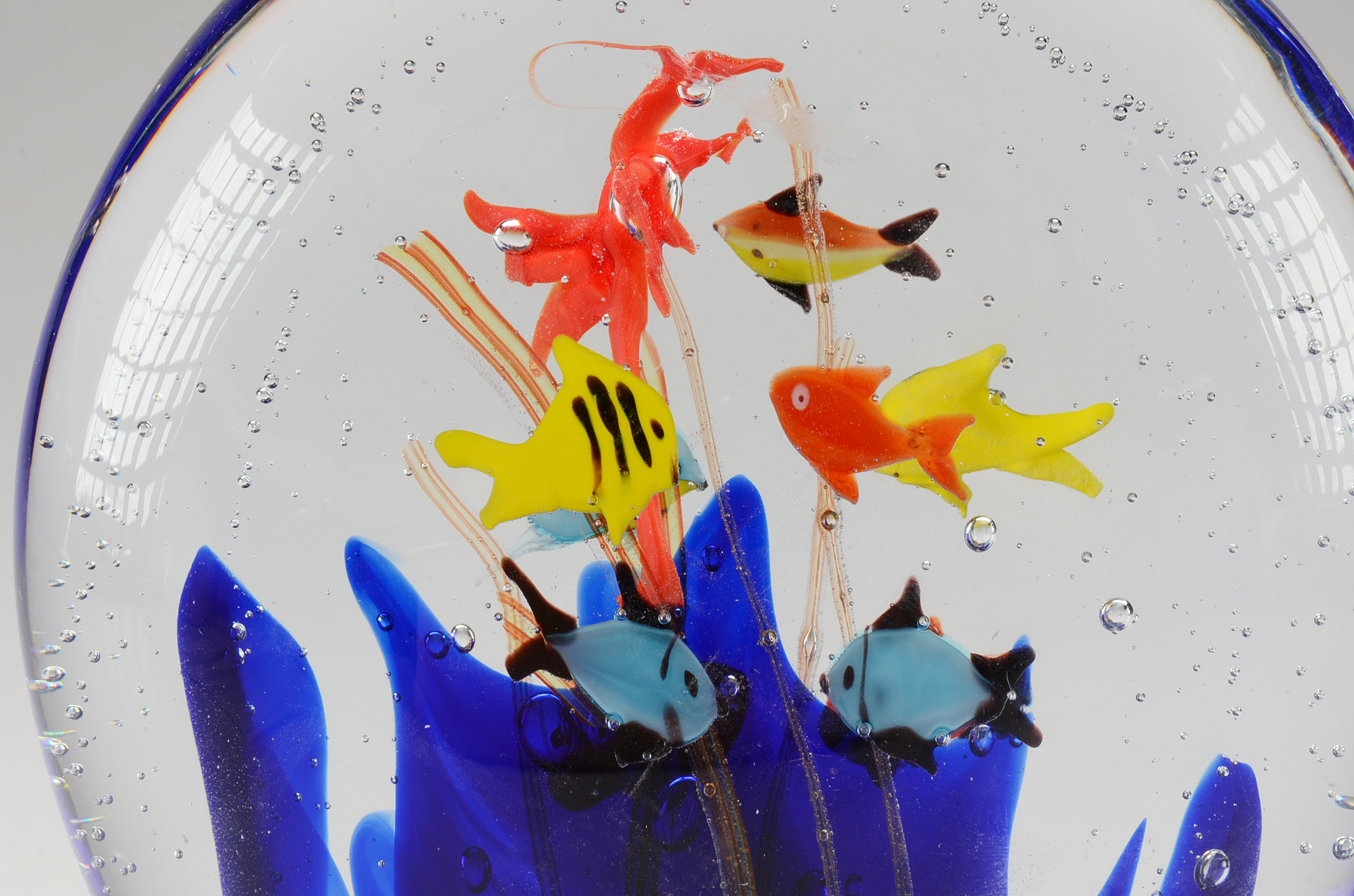 Large Blown Glass Aquarium Paperweight