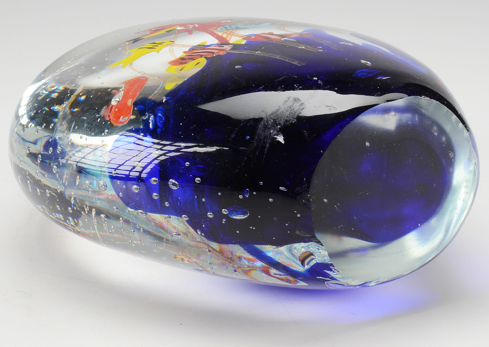 Large Blown Glass Aquarium Paperweight