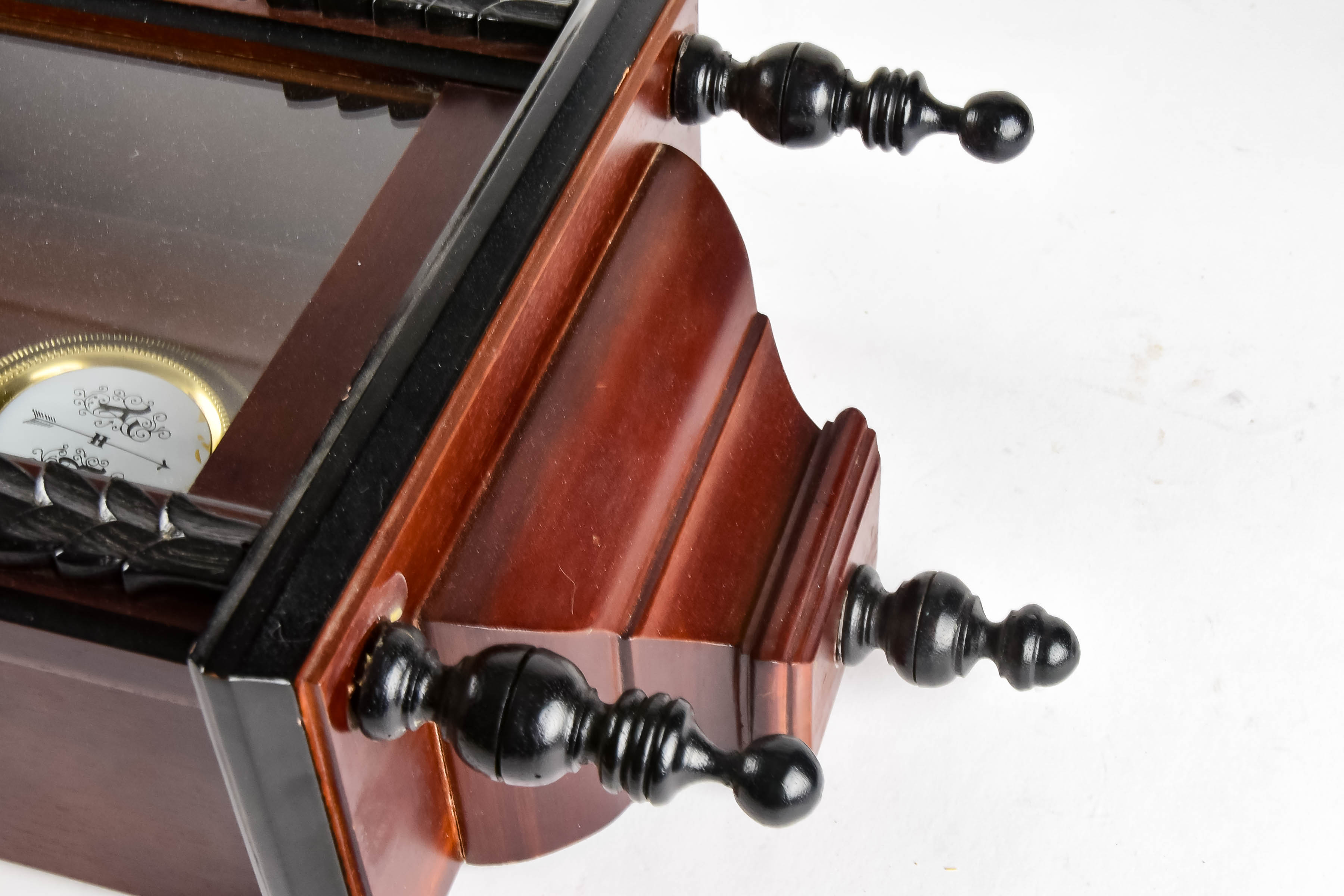 Mahogany Finish 31 Day Wall Clock