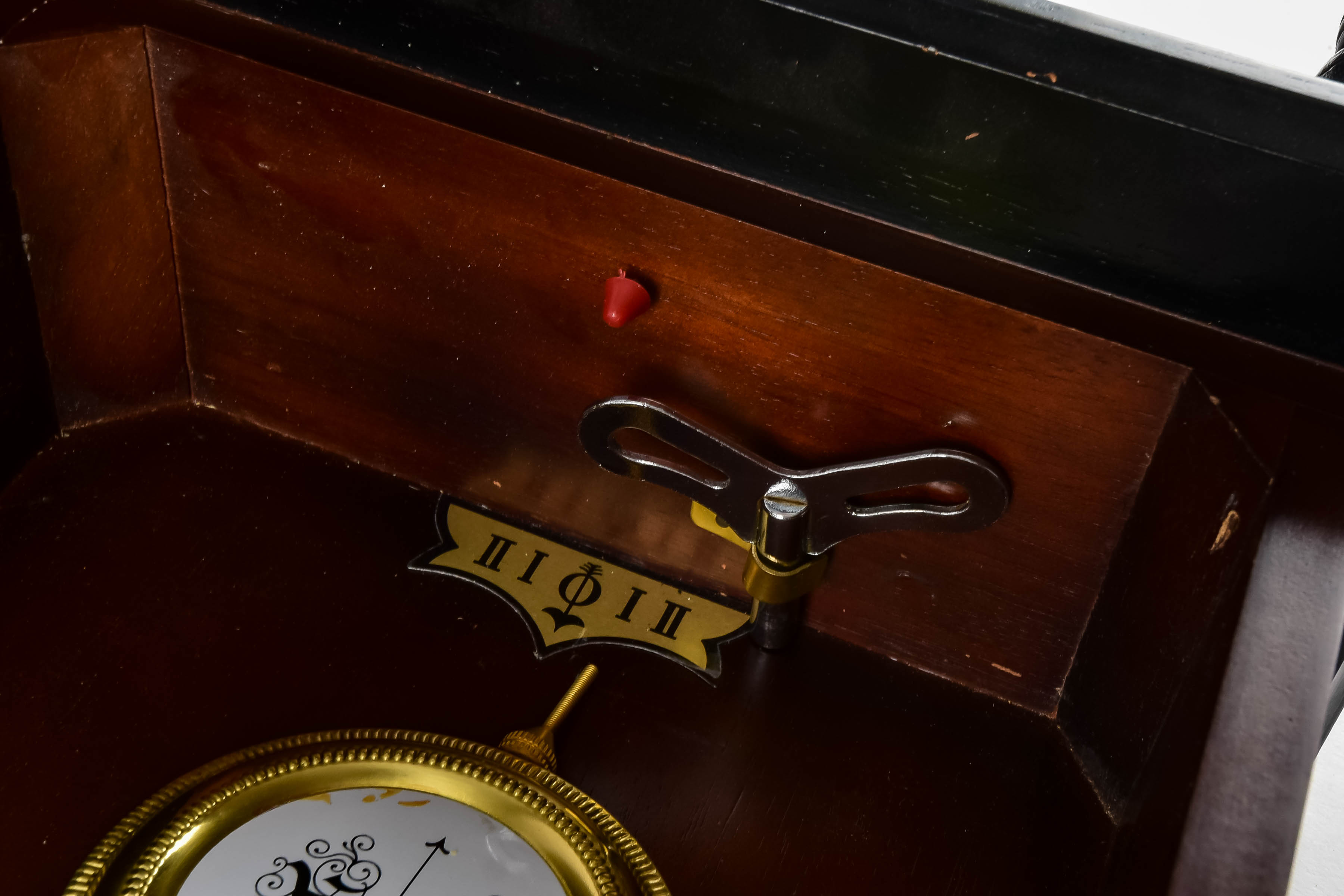 Mahogany Finish 31 Day Wall Clock