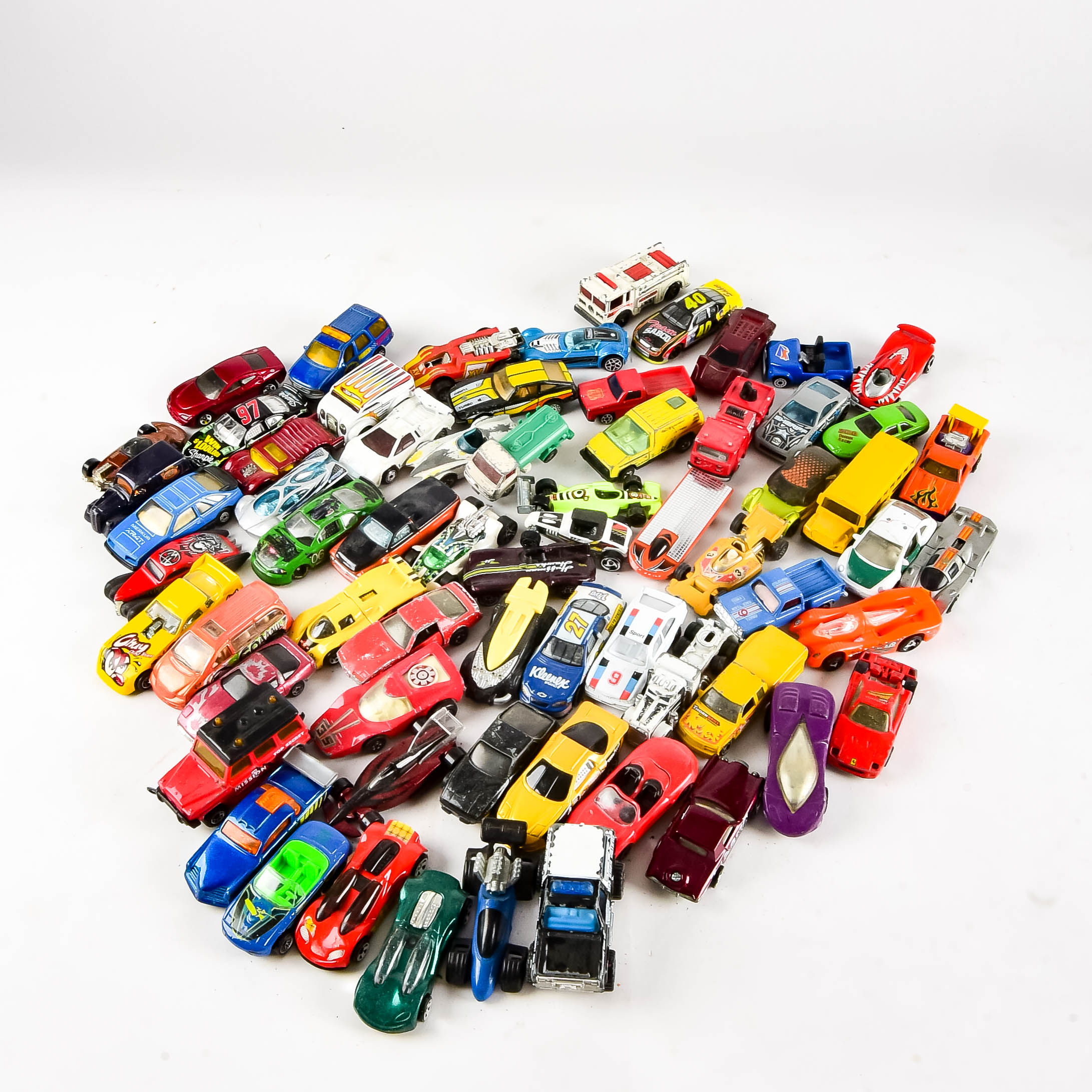 Large Collection of Toy Cars Including Hot Wheels
