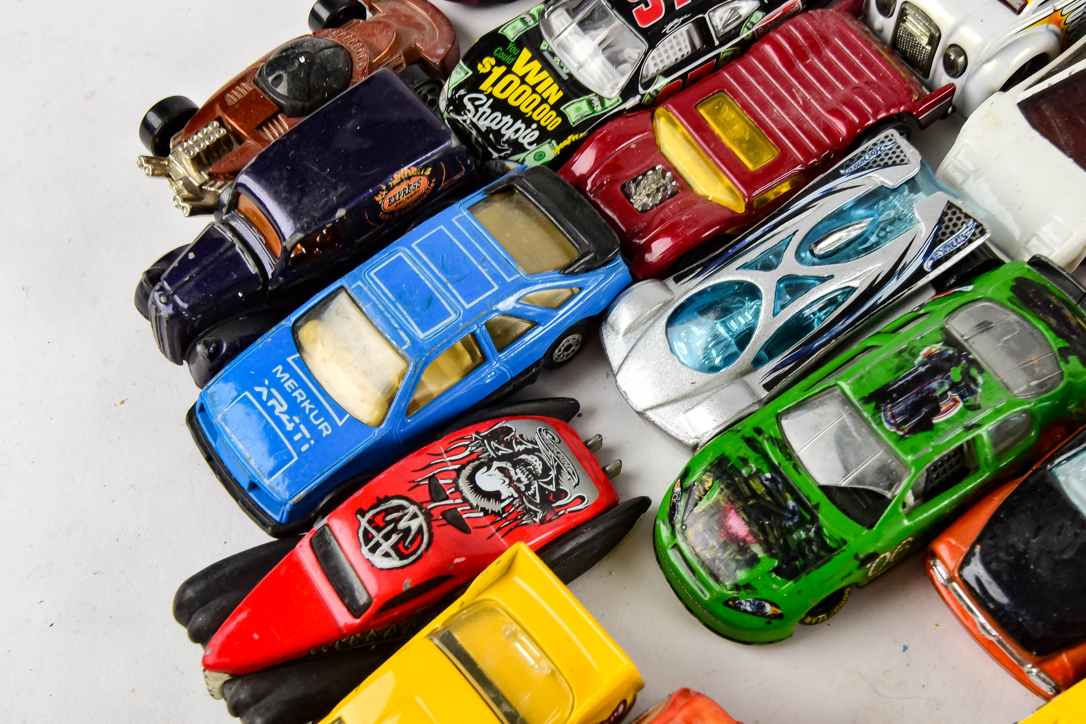 Large Collection of Toy Cars Including Hot Wheels
