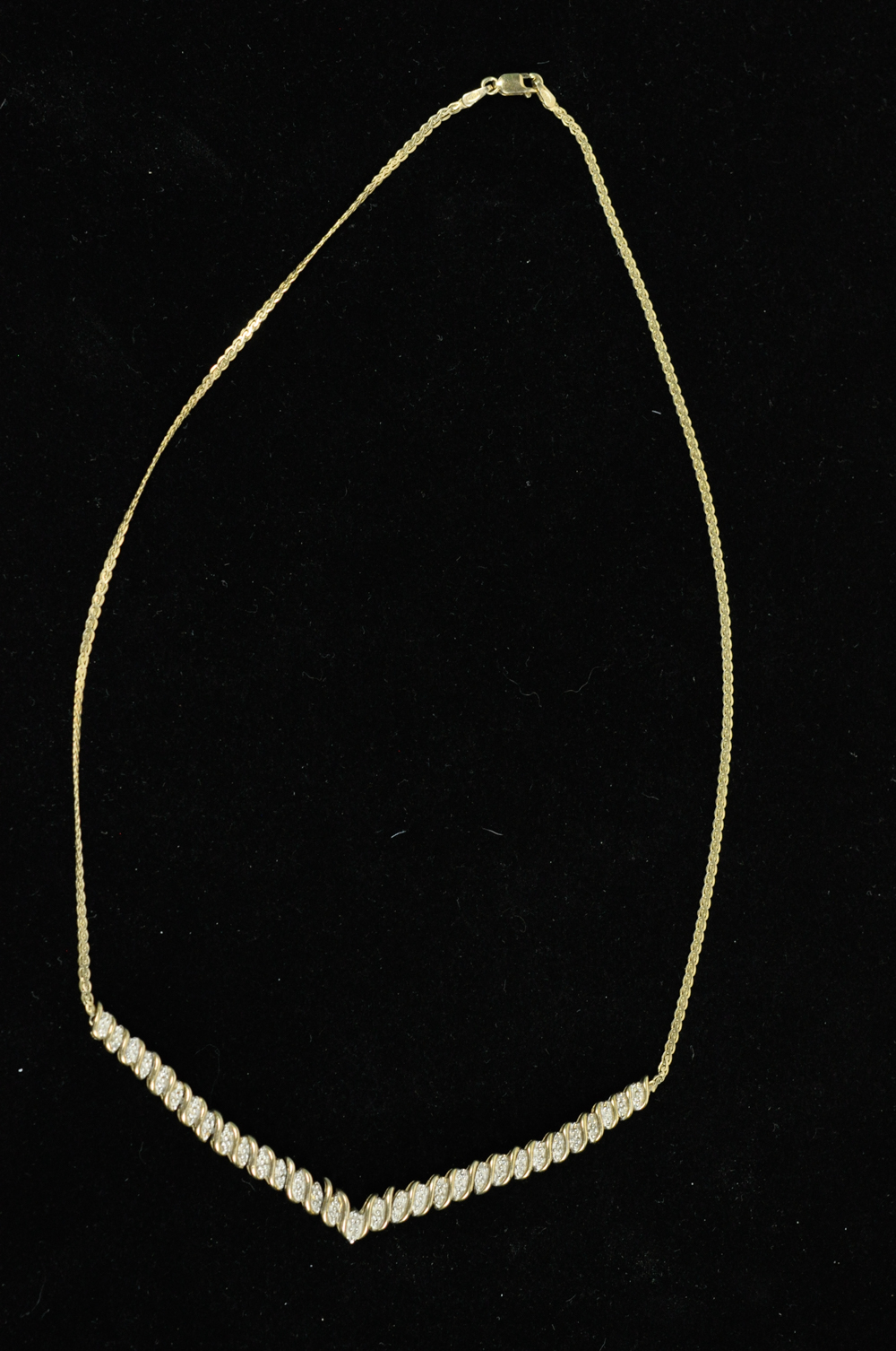 Gold Vermeil and Diamond Necklace