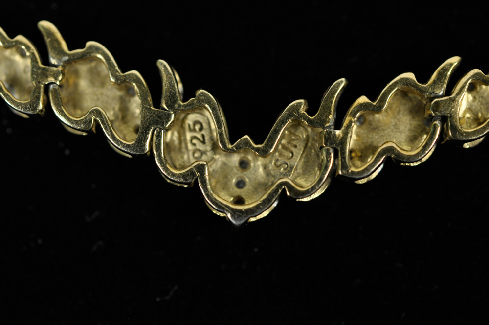 Gold Vermeil and Diamond Necklace