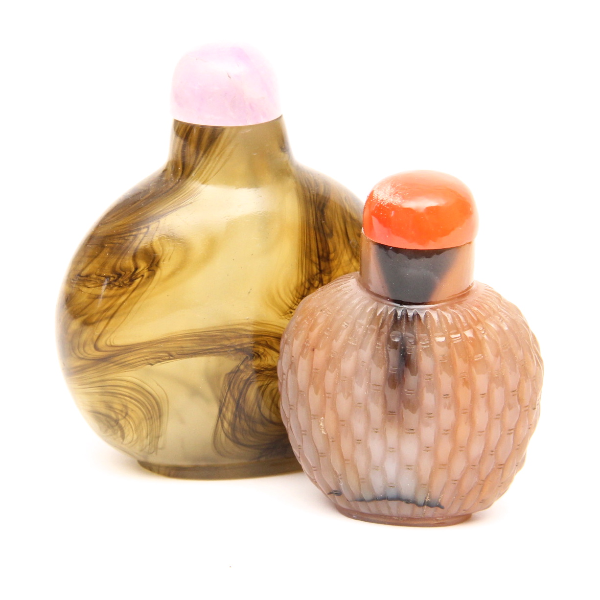 Pair of Chinese Stone Snuff Bottles