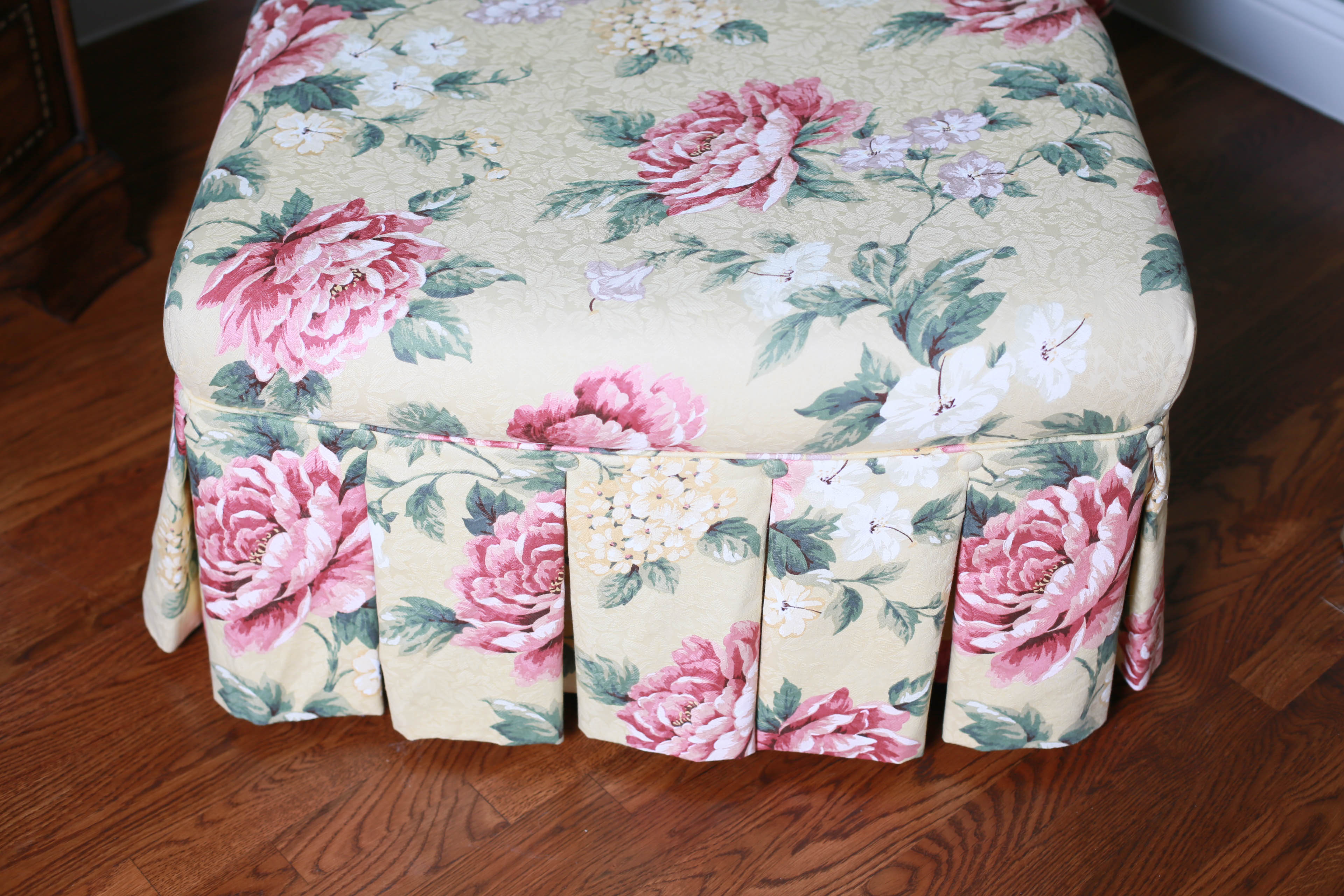 Floral  Arm Chair and Ottoman