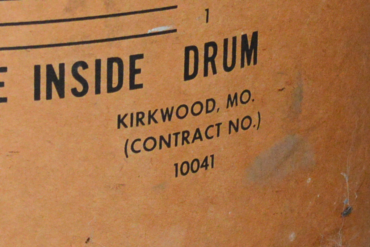 Vintage Office of Civil Defense Survival Supplies Drum (Empty)