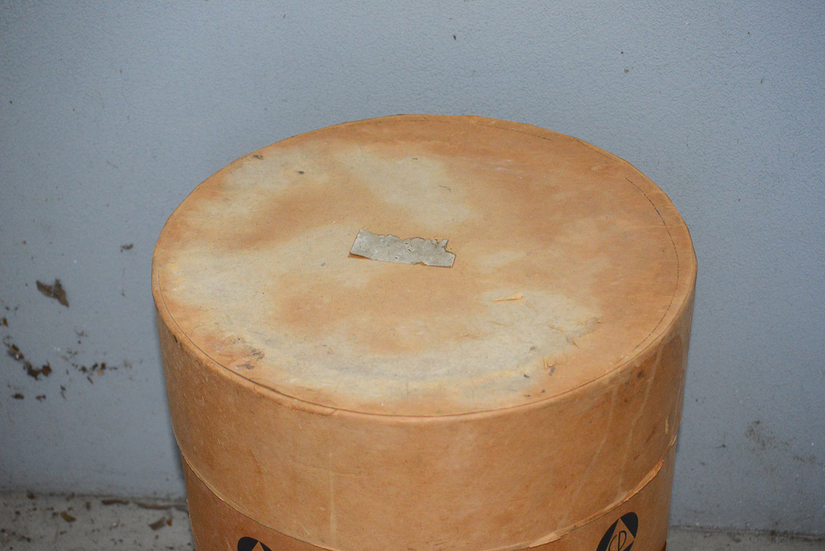 Vintage Office of Civil Defense Survival Supplies Drum (Empty)