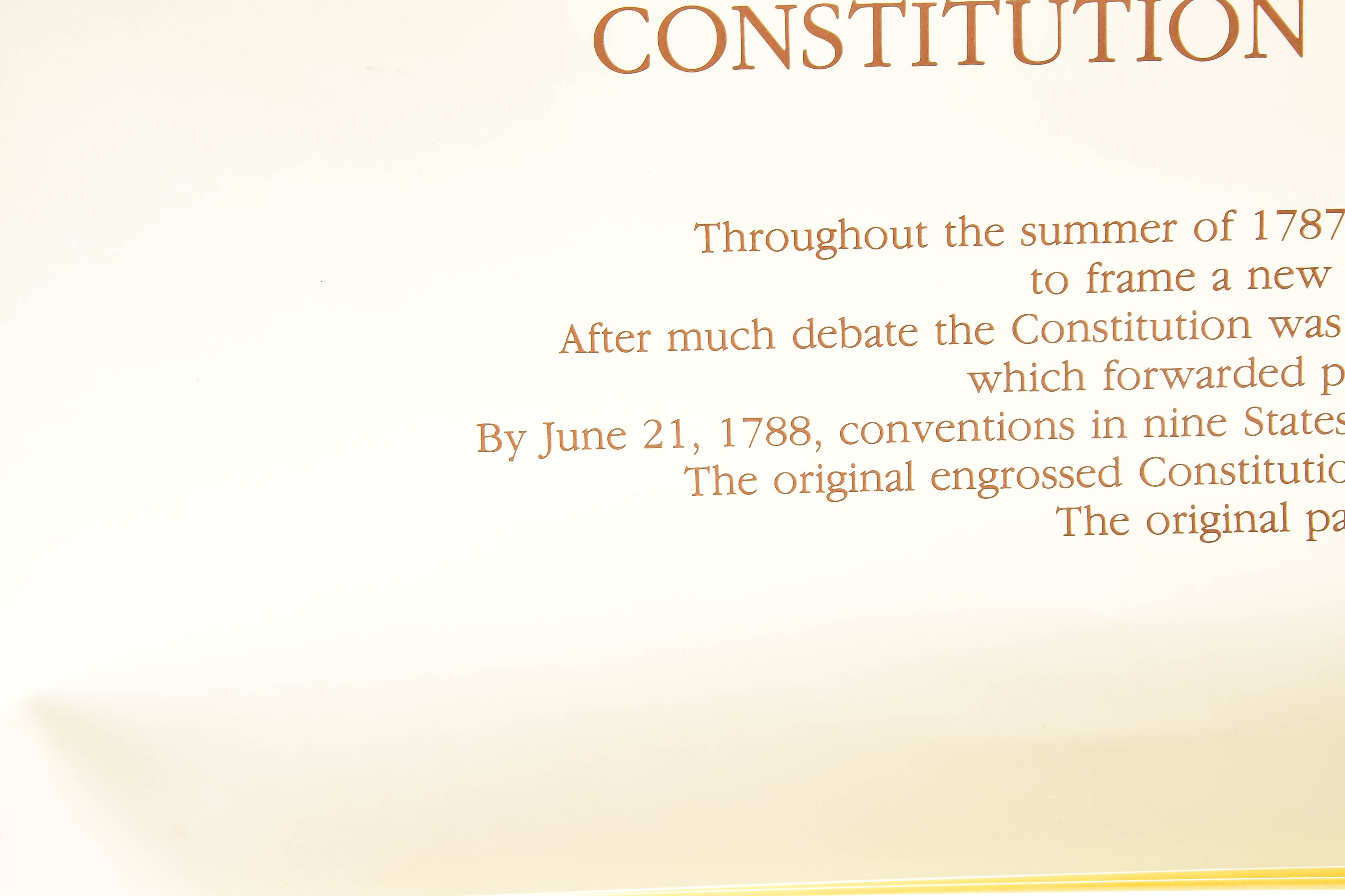 Reproduction Posters of the Constitution of the United States of America